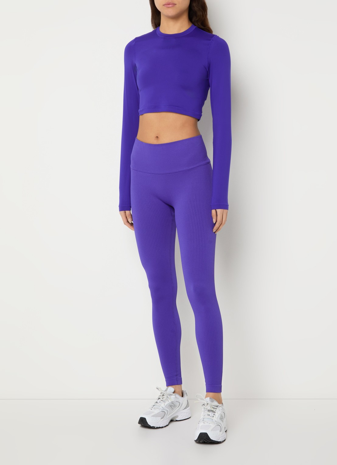 Björn Borg Crop top met logo - voorkant 2 kobaltblauw