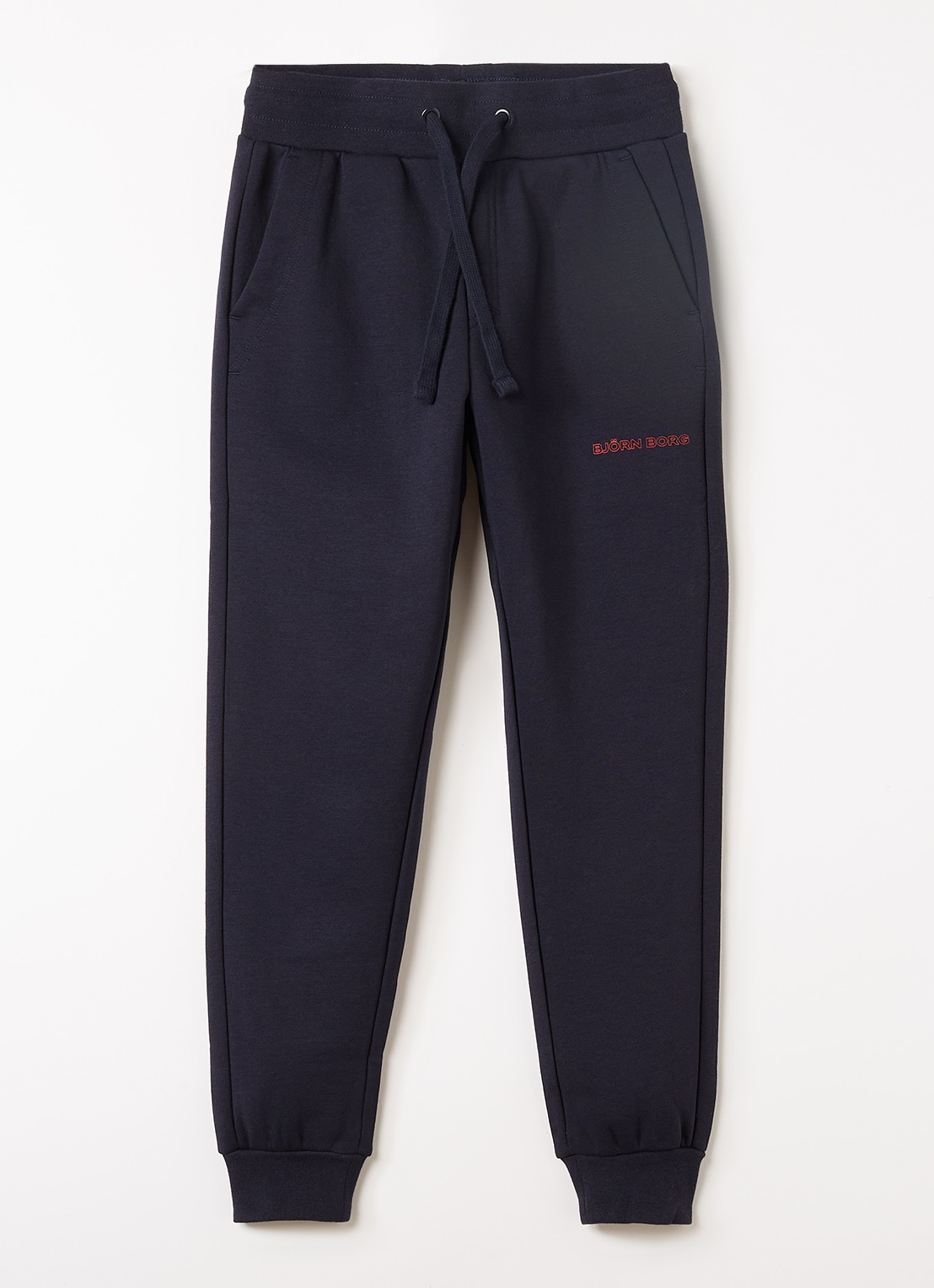 Björn Borg Essential 3 joggingbroek met logo - voorkant donkerblauw