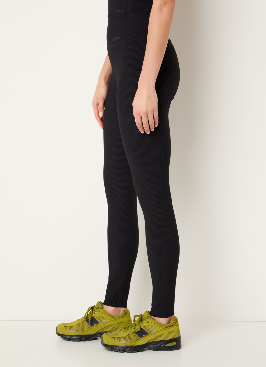 Björn Borg High waist skinny fit trainingslegging met logo - detail 4 zwart
