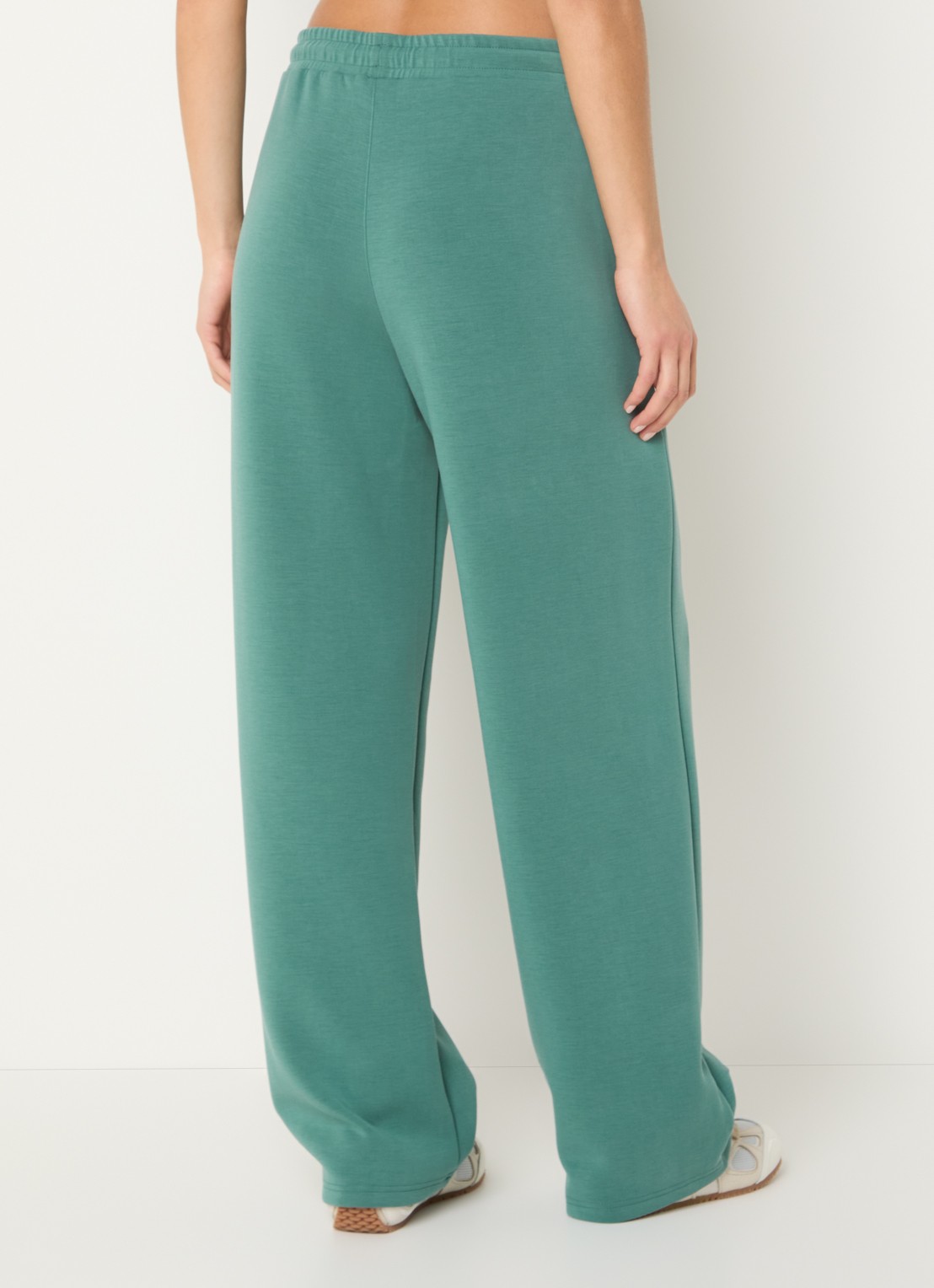 Björn Borg High waist straight fit joggingbroek met logo en steekzakken - achterkant 5 groen