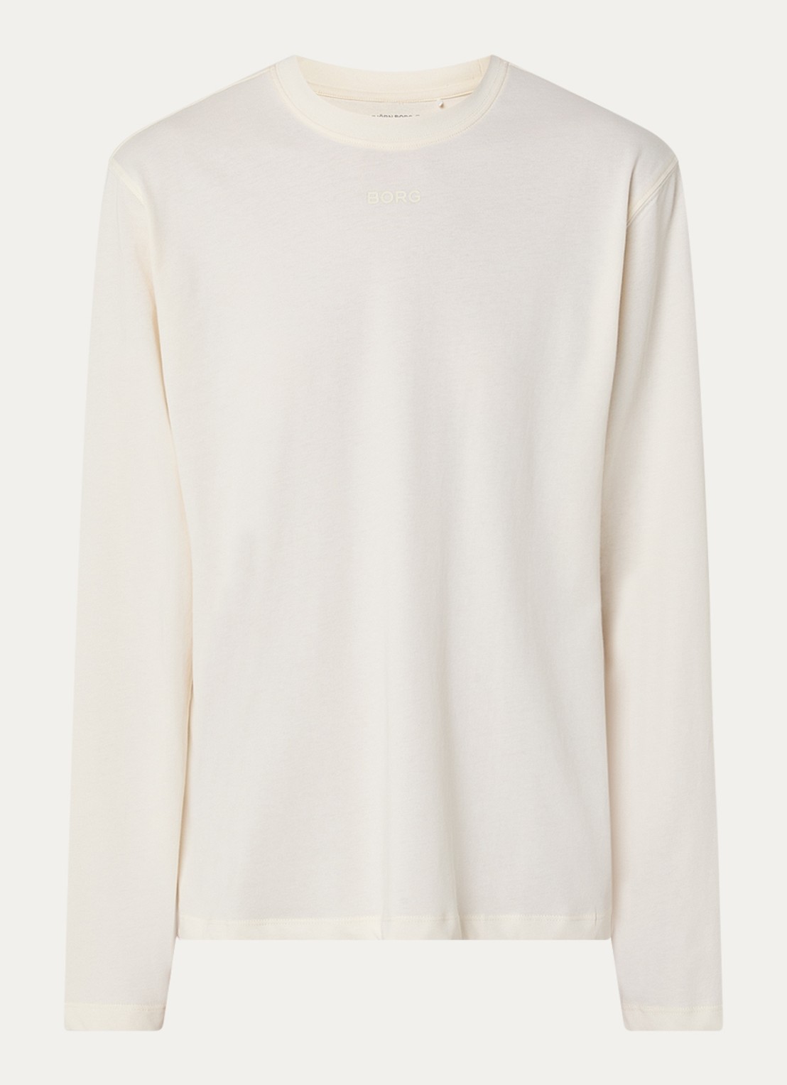 Björn Borg Longsleeve met backprint - voorkant 2 gebroken wit
