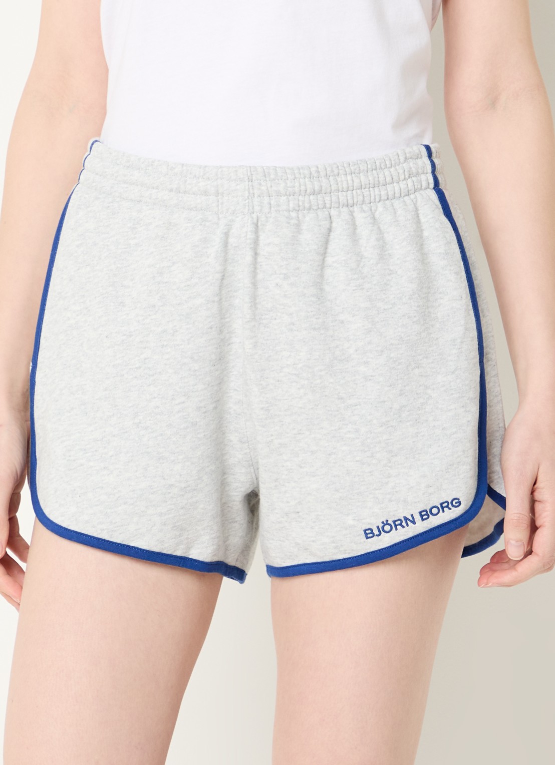 Björn Borg Low waist wide fit shorts met steekzakken - detail 2 lichtgrijs