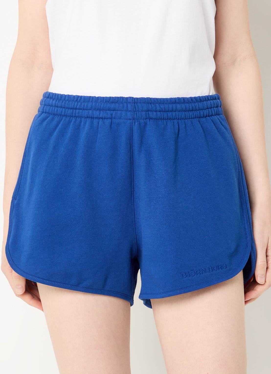 Björn Borg Low waist wide fit shorts met steekzakken - detail 4 kobaltblauw
