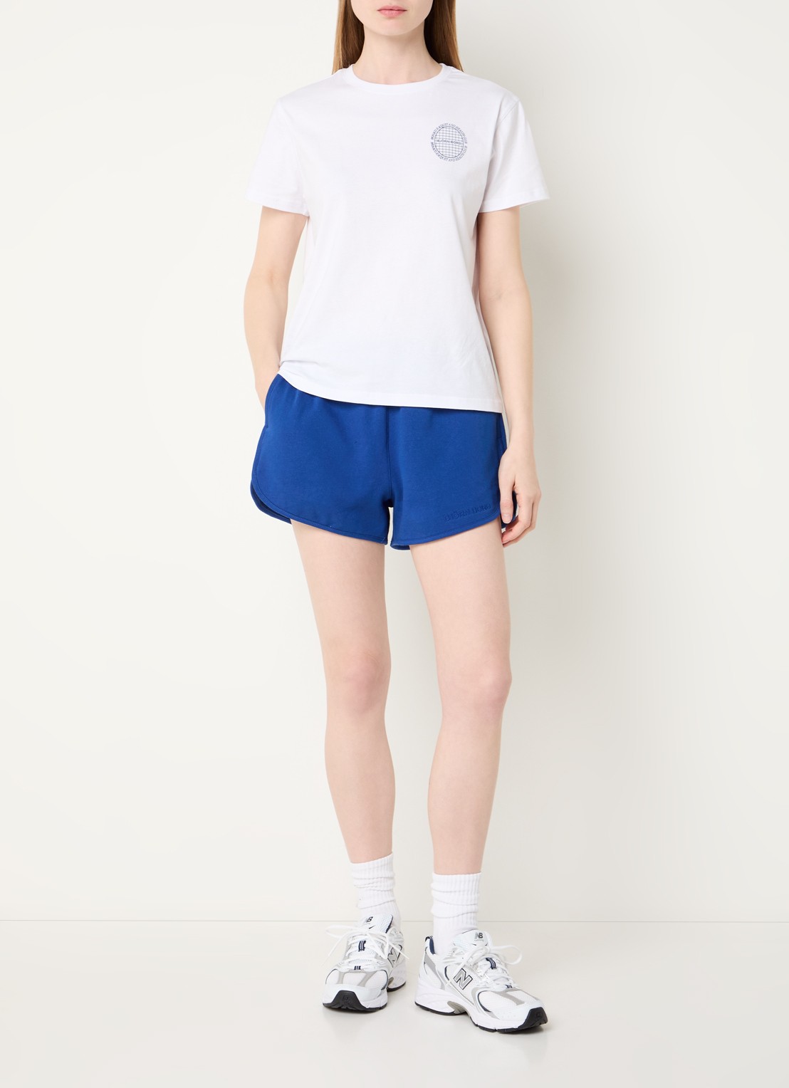 Björn Borg Low waist wide fit shorts met steekzakken - voorkant 2 kobaltblauw