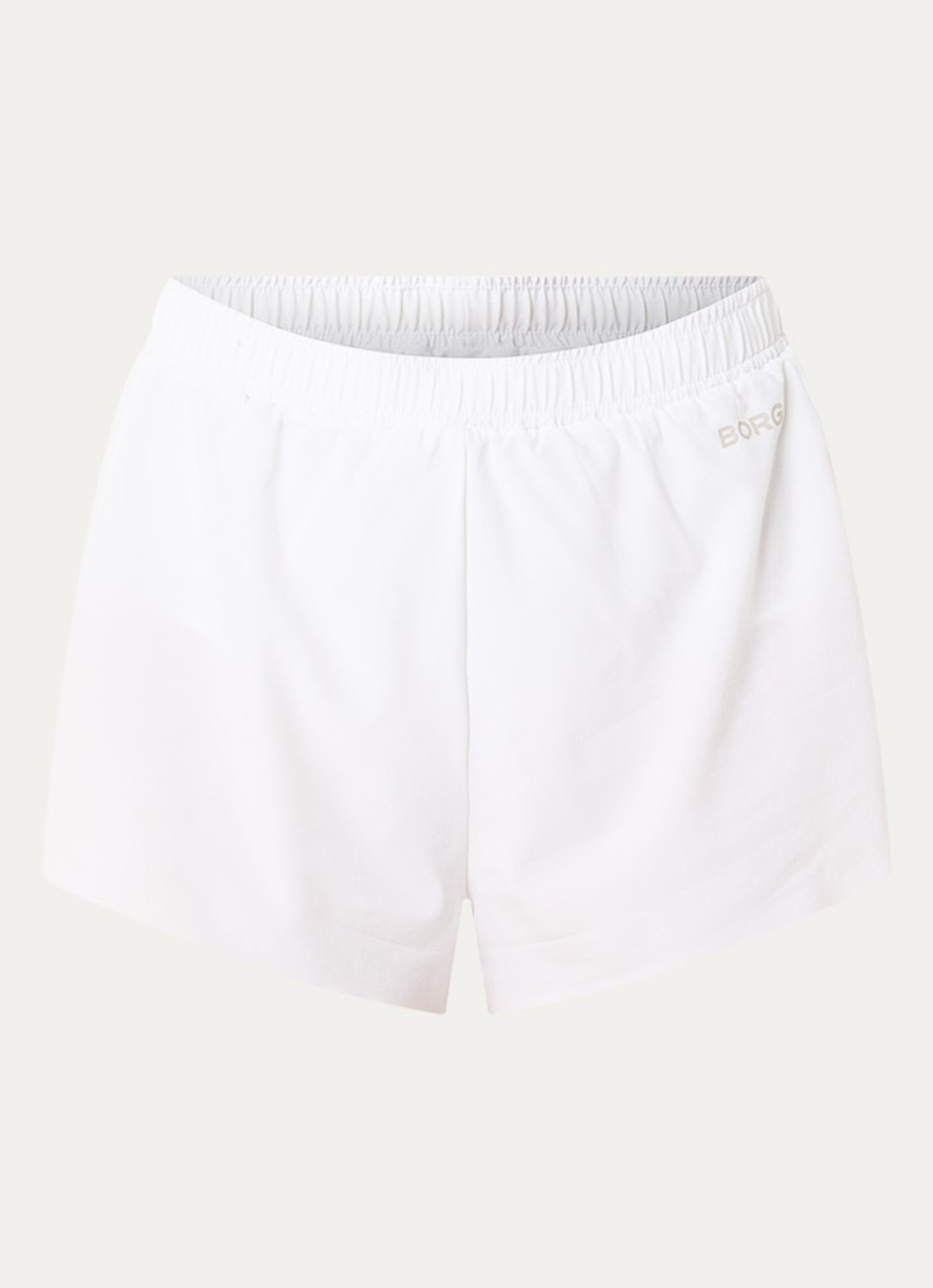 Björn Borg Performance high waist loose fit trainingsshort  - voorkant wit