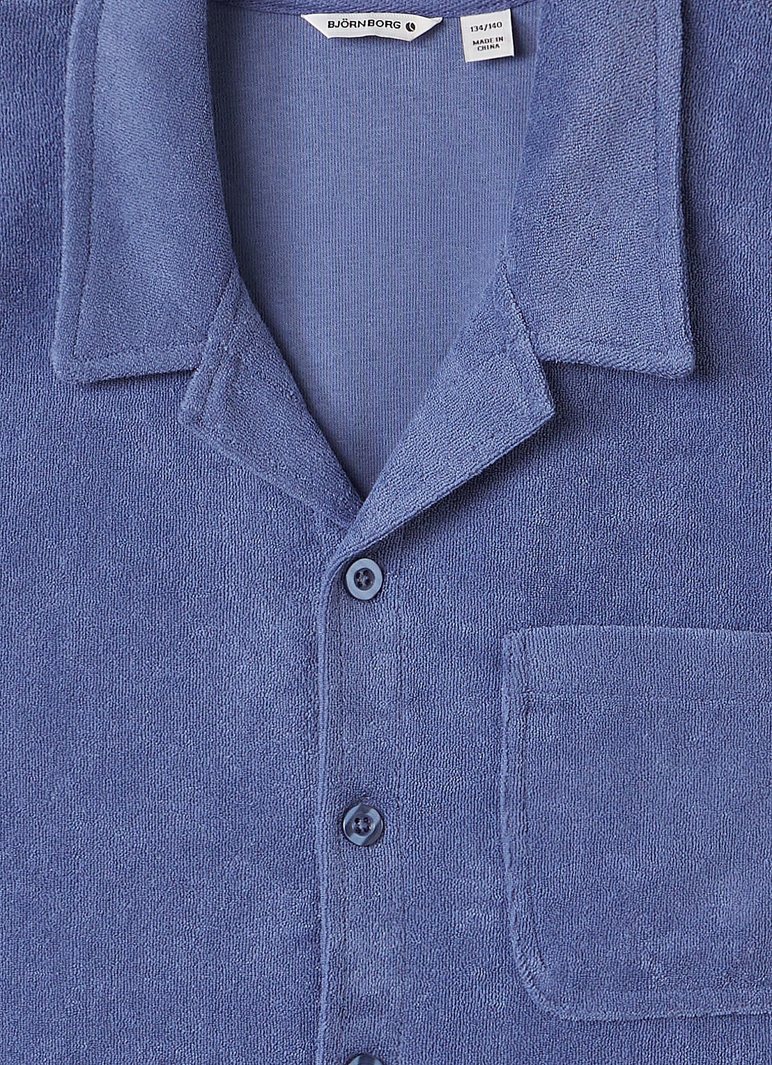 Björn Borg Polo van badstof - detail indigo