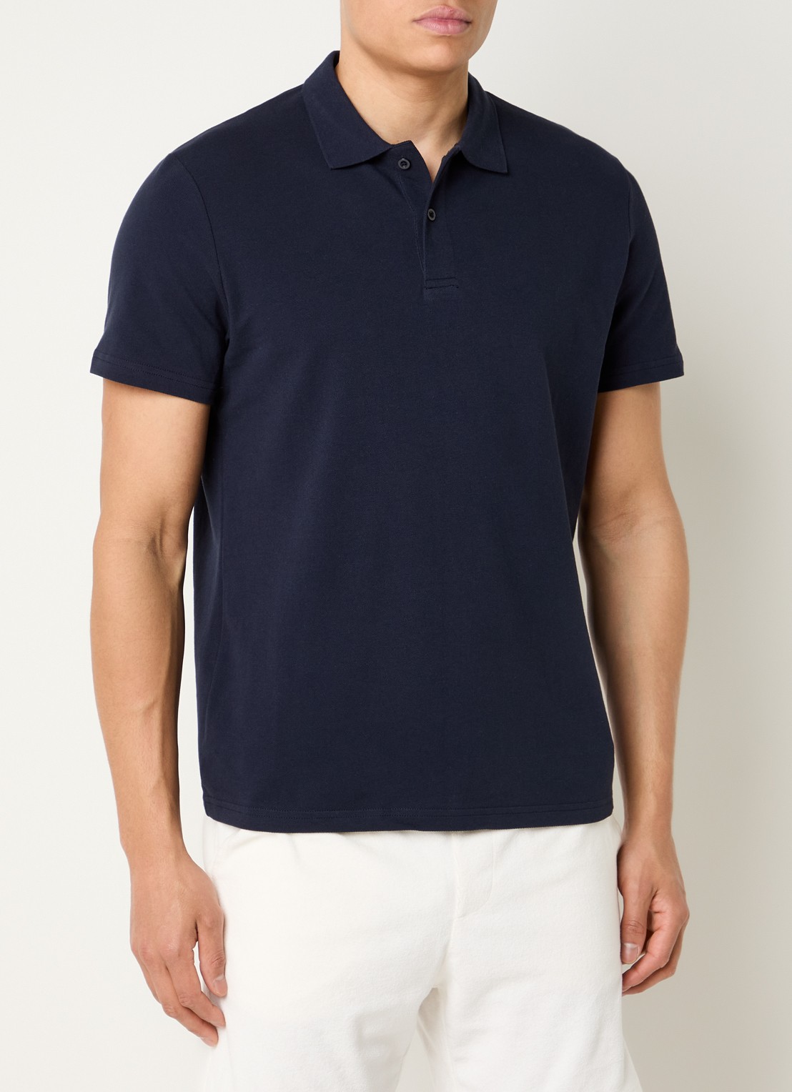 Björn Borg Regular fit polo van piqué katoen  - detail 3 donkerblauw