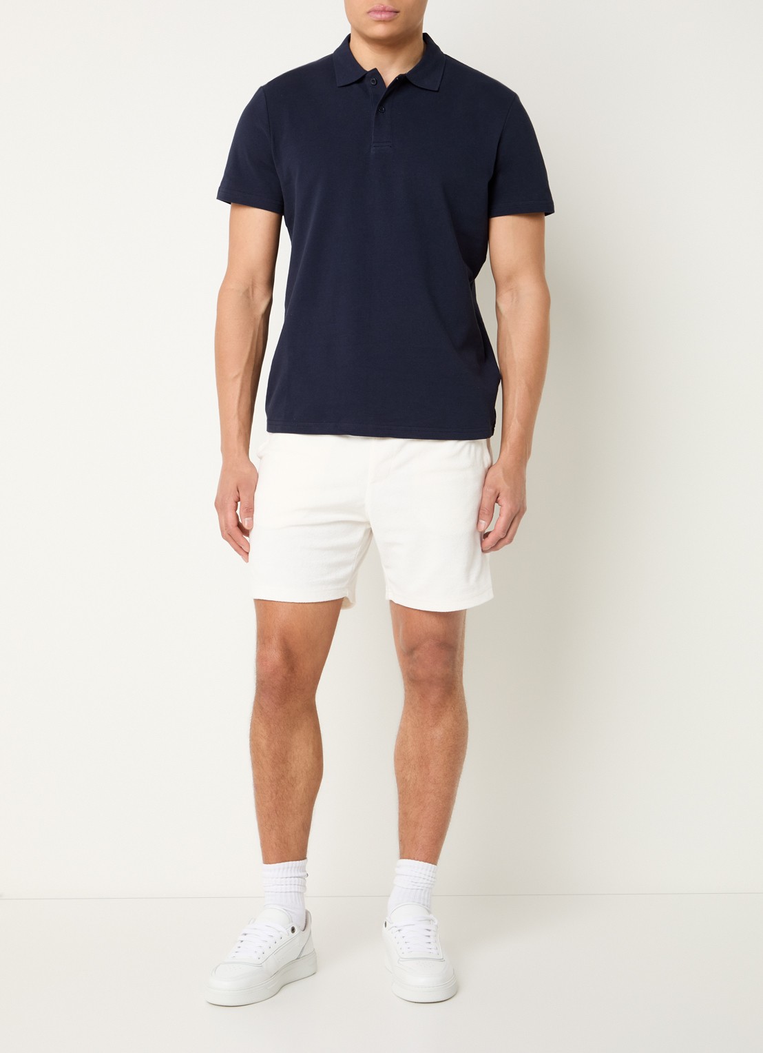 Björn Borg Regular fit polo van piqué katoen  - voorkant 2 donkerblauw