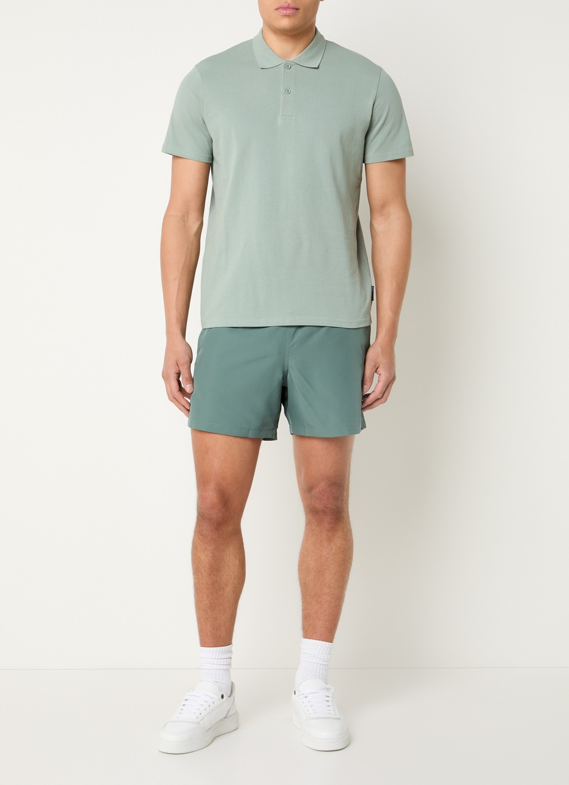 Björn Borg Regular fit polo van piqué katoen  - voorkant 3 olijfgroen