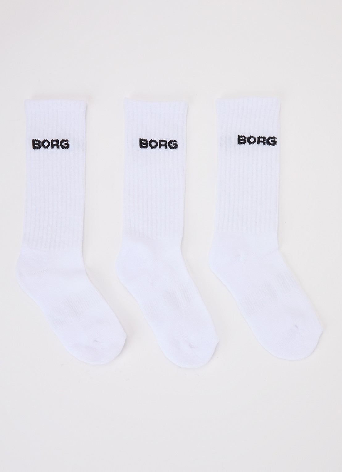 Björn Borg Sokken met logo in 3-pack - voorkant wit