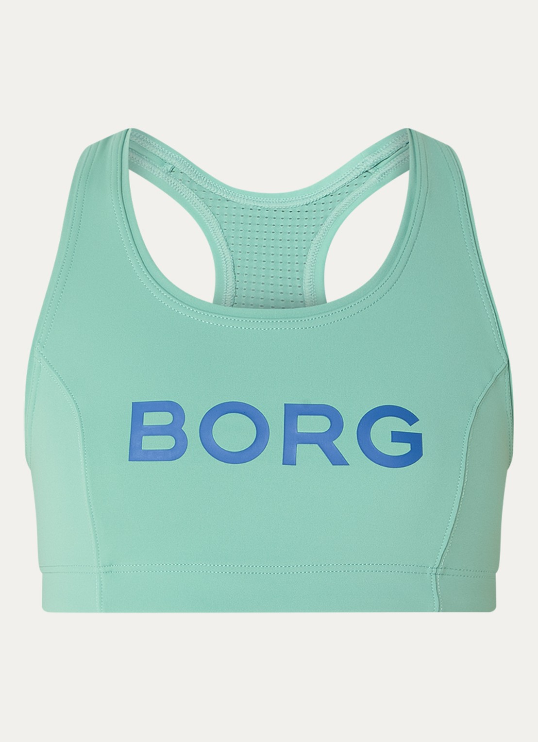 Björn Borg Sport bh met medium support en logo - voorkant 2 groen