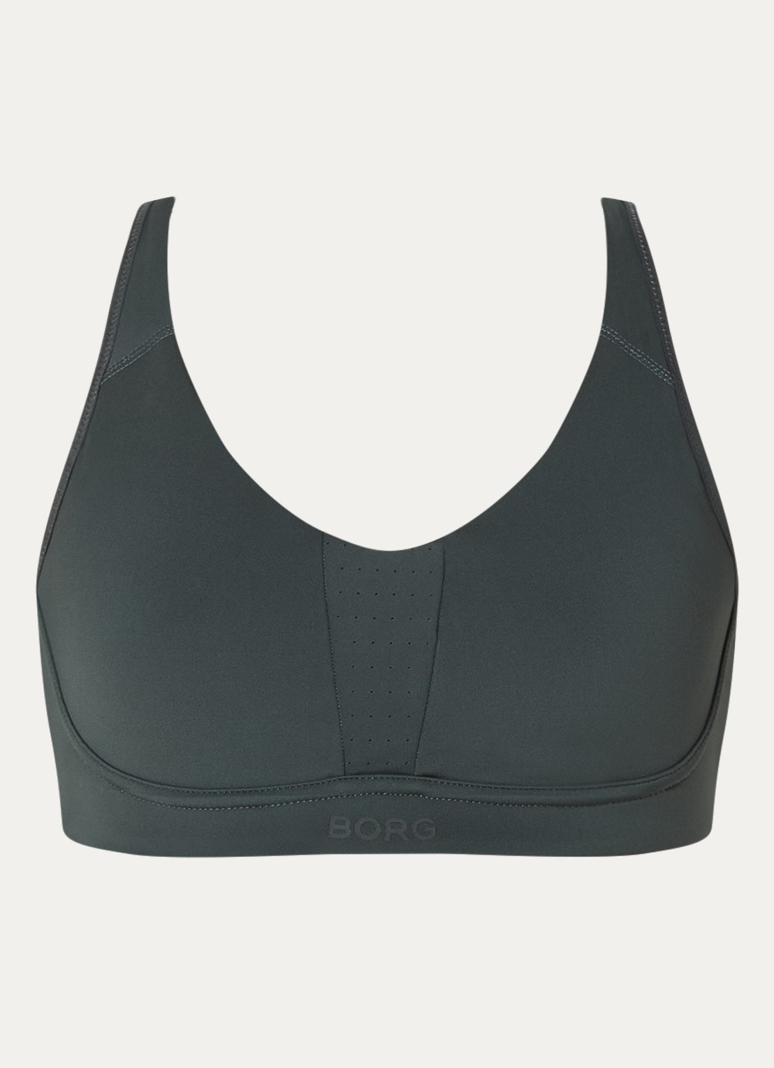 Björn Borg Sport bh met medium support - voorkant bronsgroen