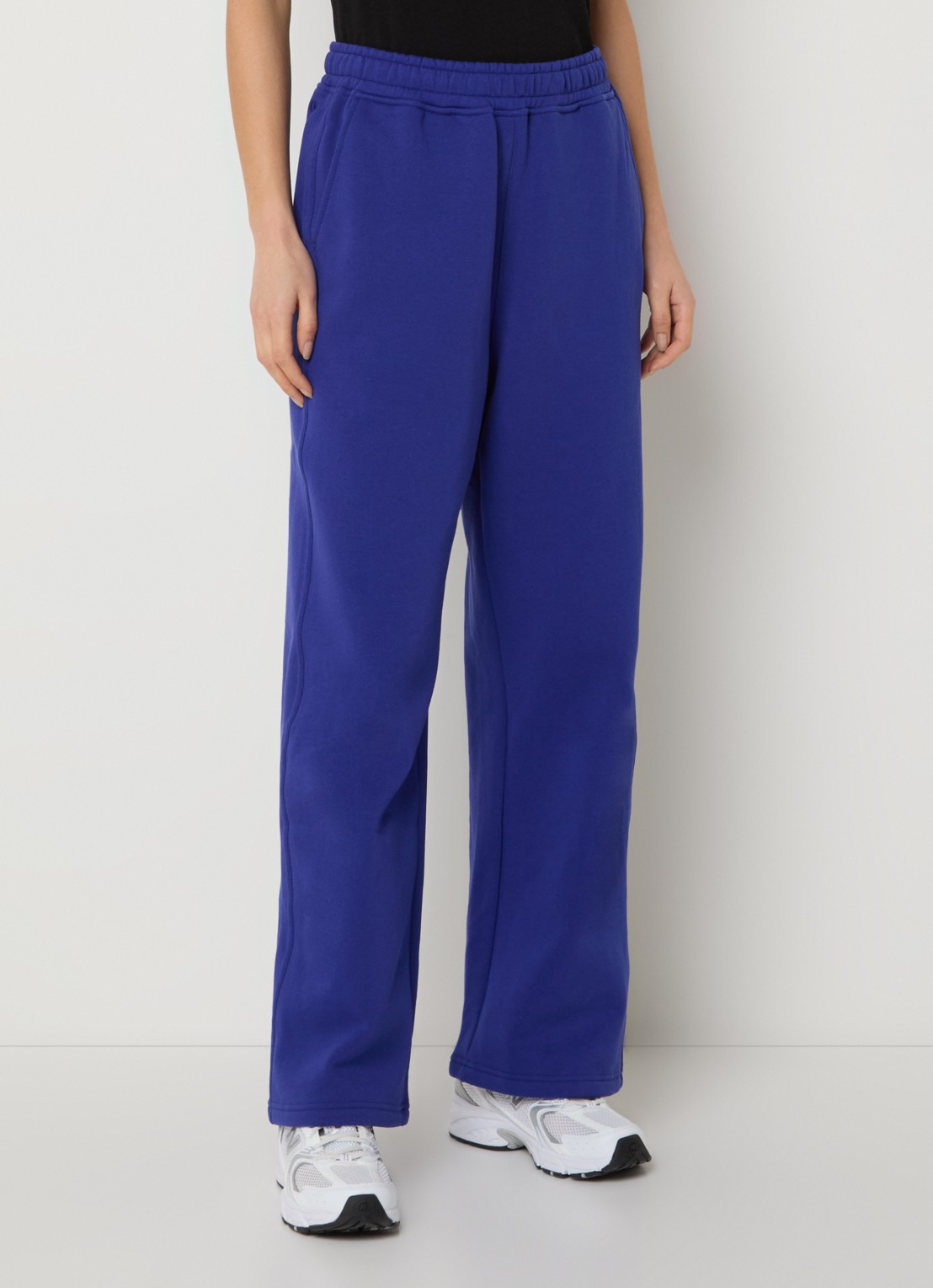 Björn Borg Studio high waist joggingbroek met logo - detail kobaltblauw