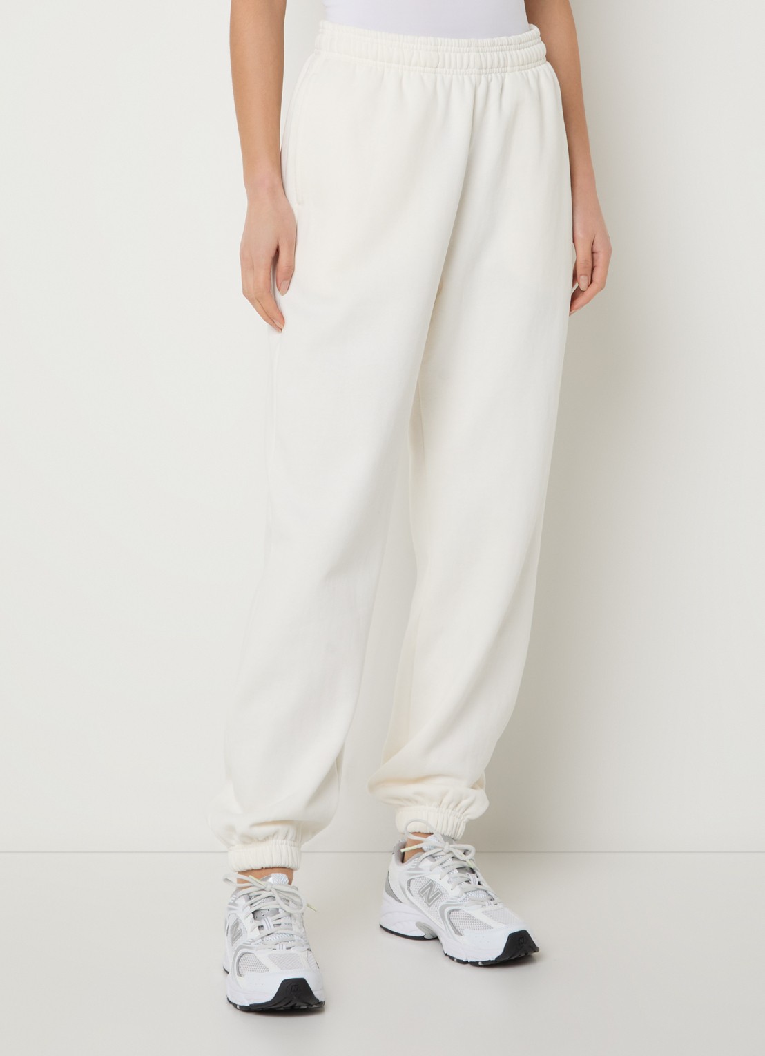 Björn Borg Studio high waist joggingbroek met steekzakken - detail 2 gebroken wit