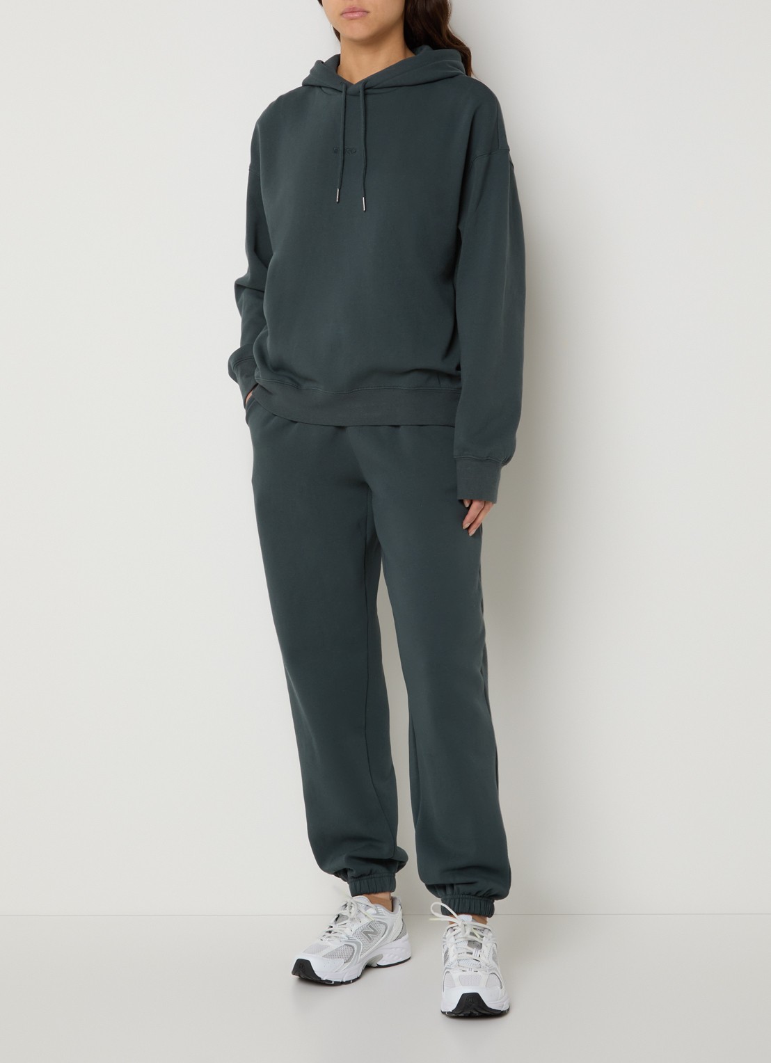 Björn Borg Studio hoodie met logo - voorkant 4 groen