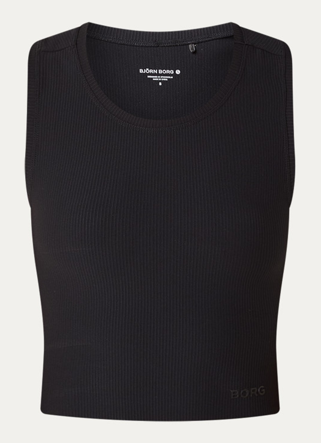 Björn Borg Studio rib tanktop  - voorkant 2 zwart