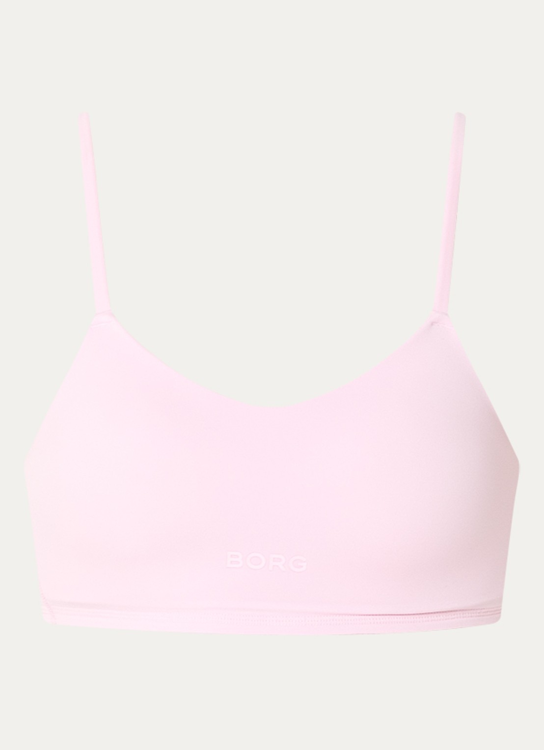 Björn Borg Studio Soft sport bh met light support en logo  - voorkant 3 roze