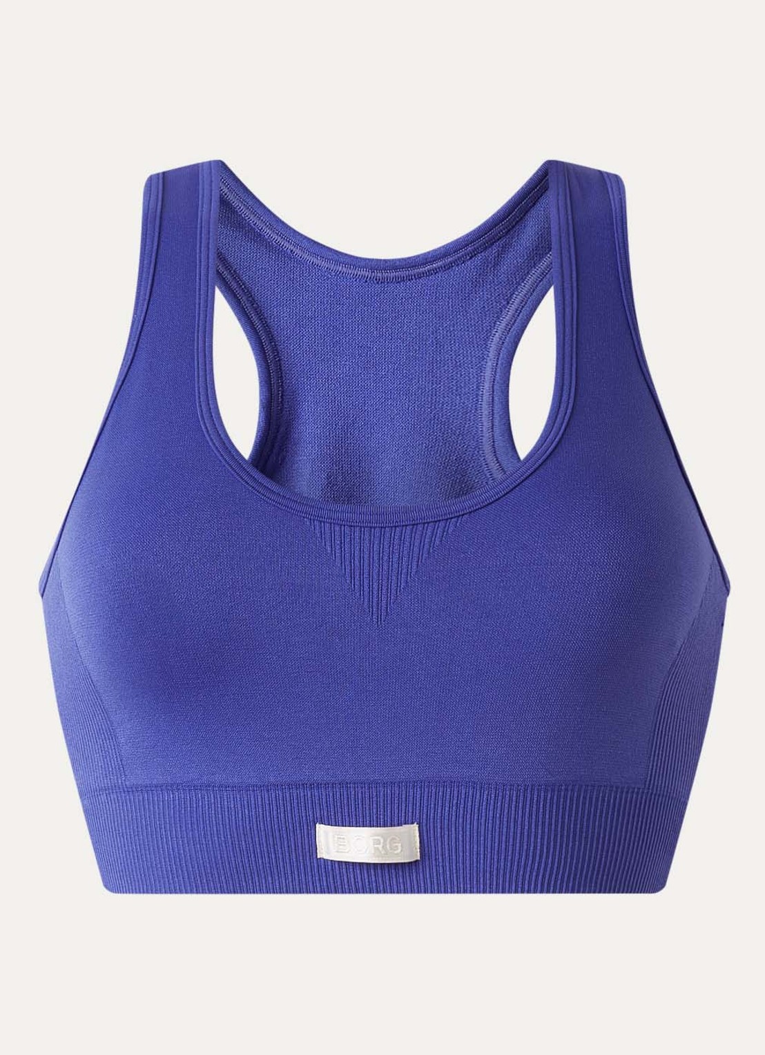 Björn Borg Studio sport bh met light support en logo - voorkant 2 kobaltblauw