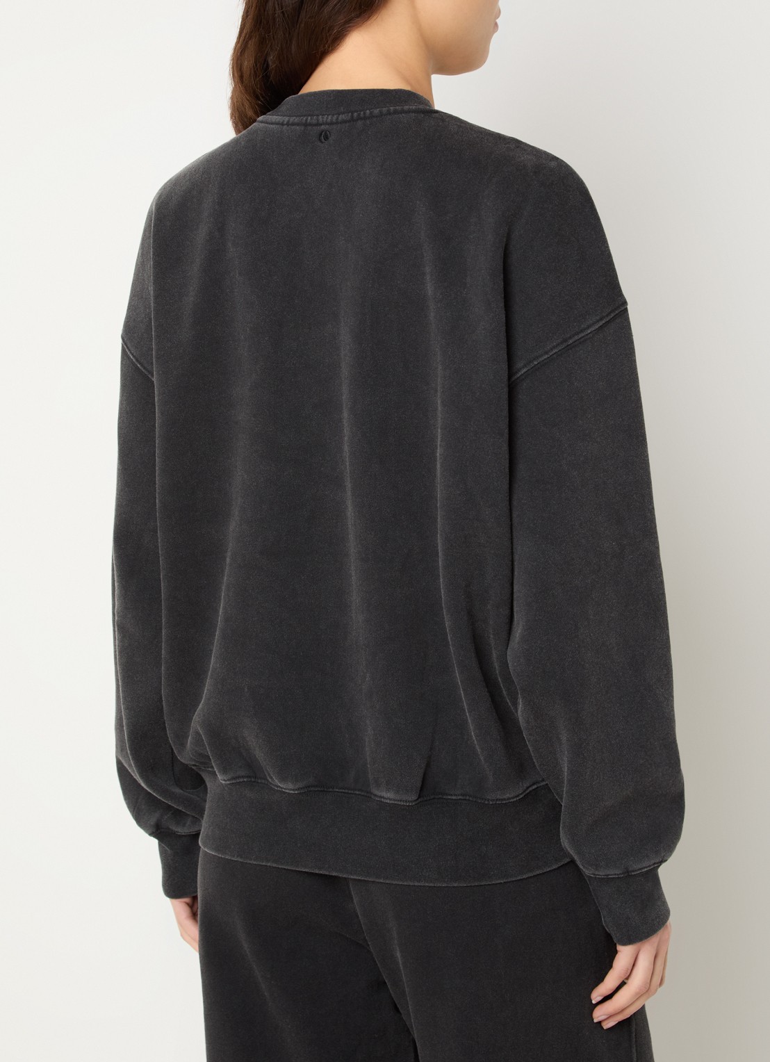 Björn Borg Studio sweater met logoborduring - achterkant 2 antraciet