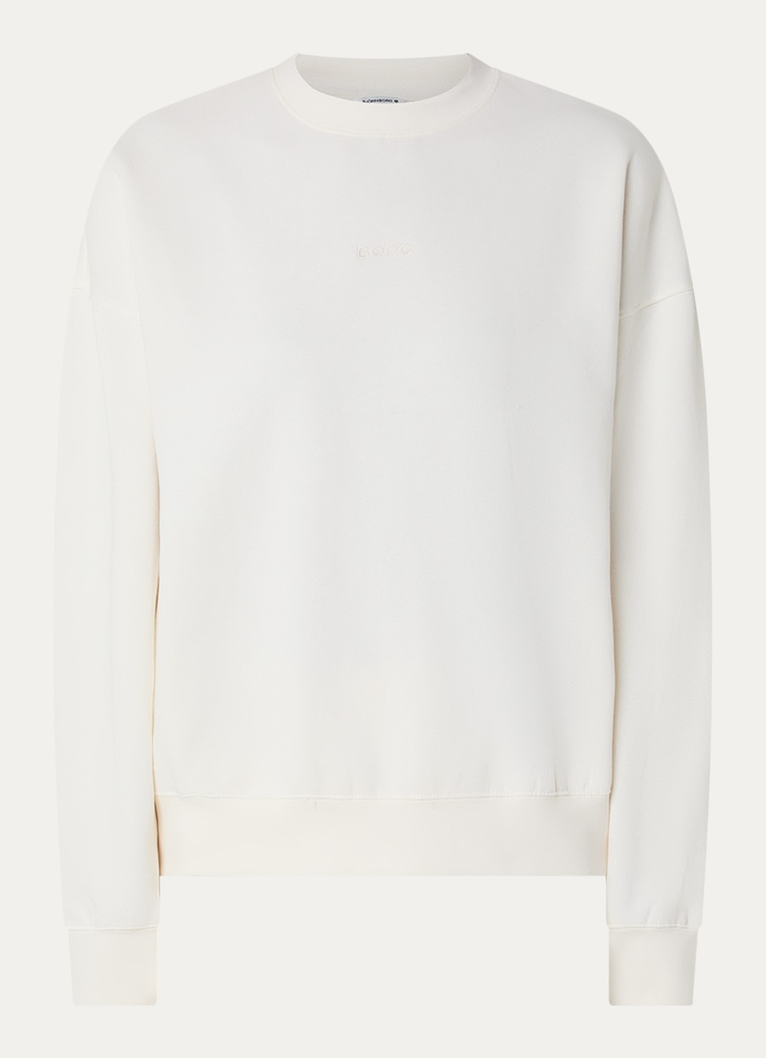 Björn Borg Studio sweater met logoborduring - voorkant 2 gebroken wit