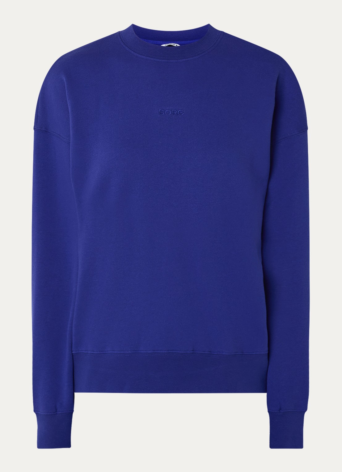 Björn Borg Studio sweater met logoborduring - voorkant 2 kobaltblauw