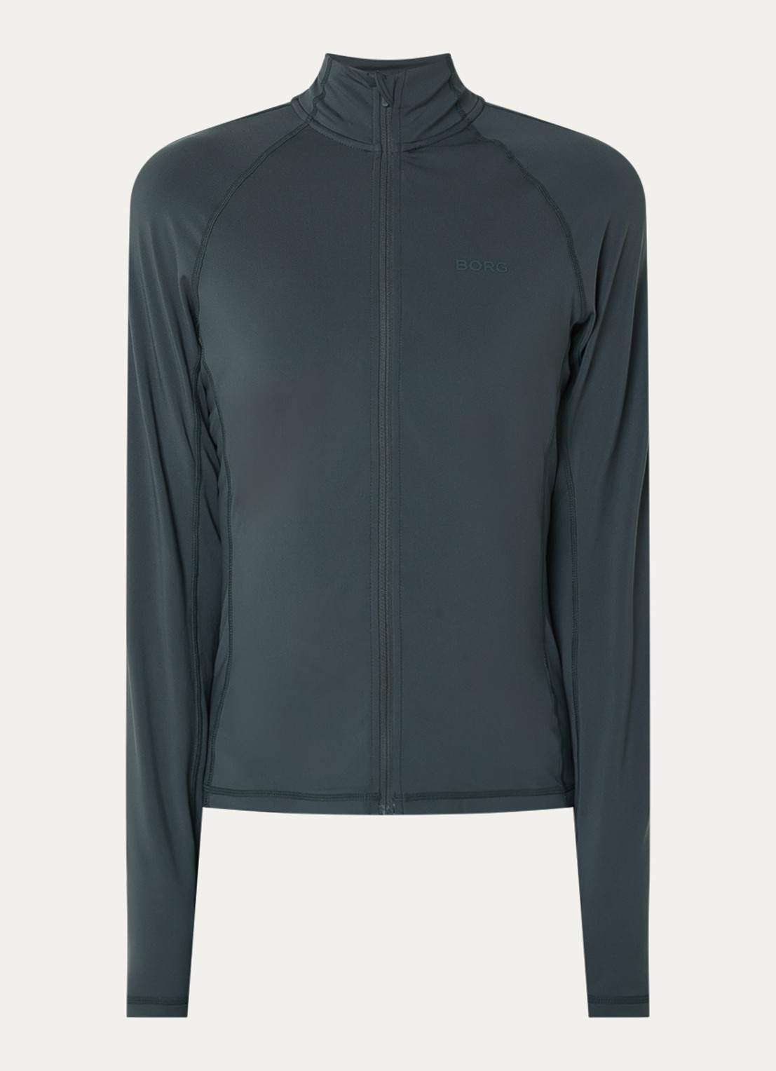 Björn Borg Sweatvest met logo - voorkant 3 bronsgroen