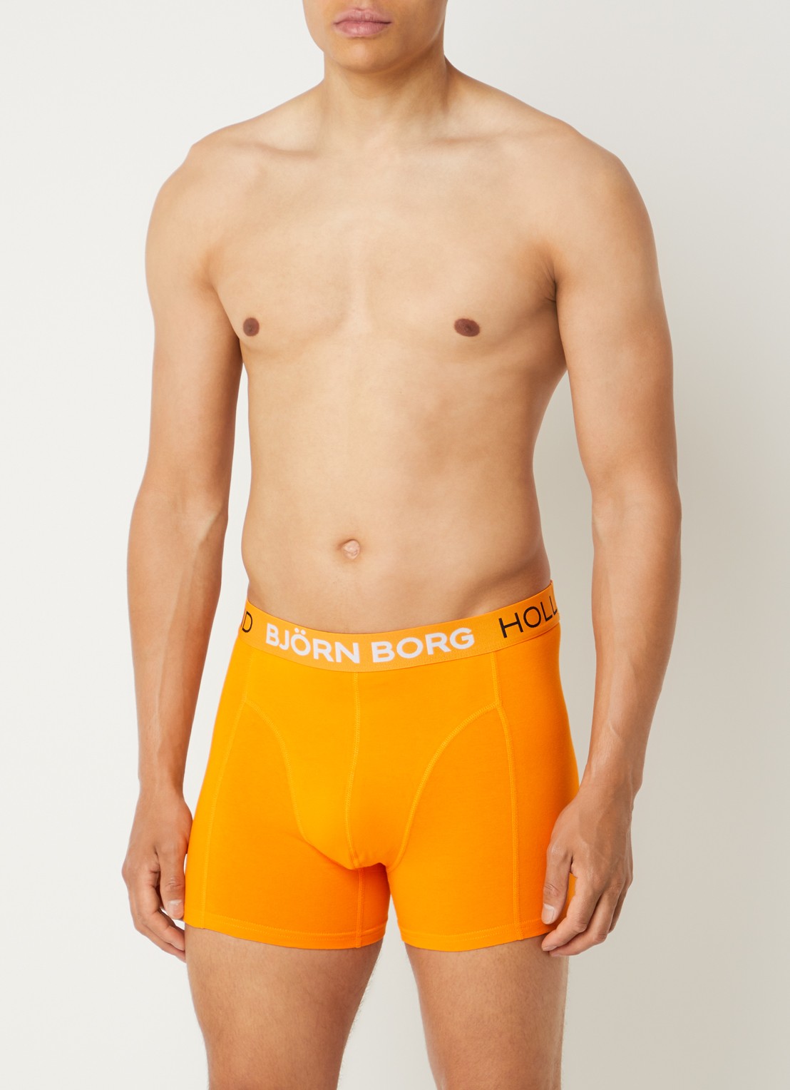 Björn Borg Team Holland boxershort van katoen in 3-pack - detail orange