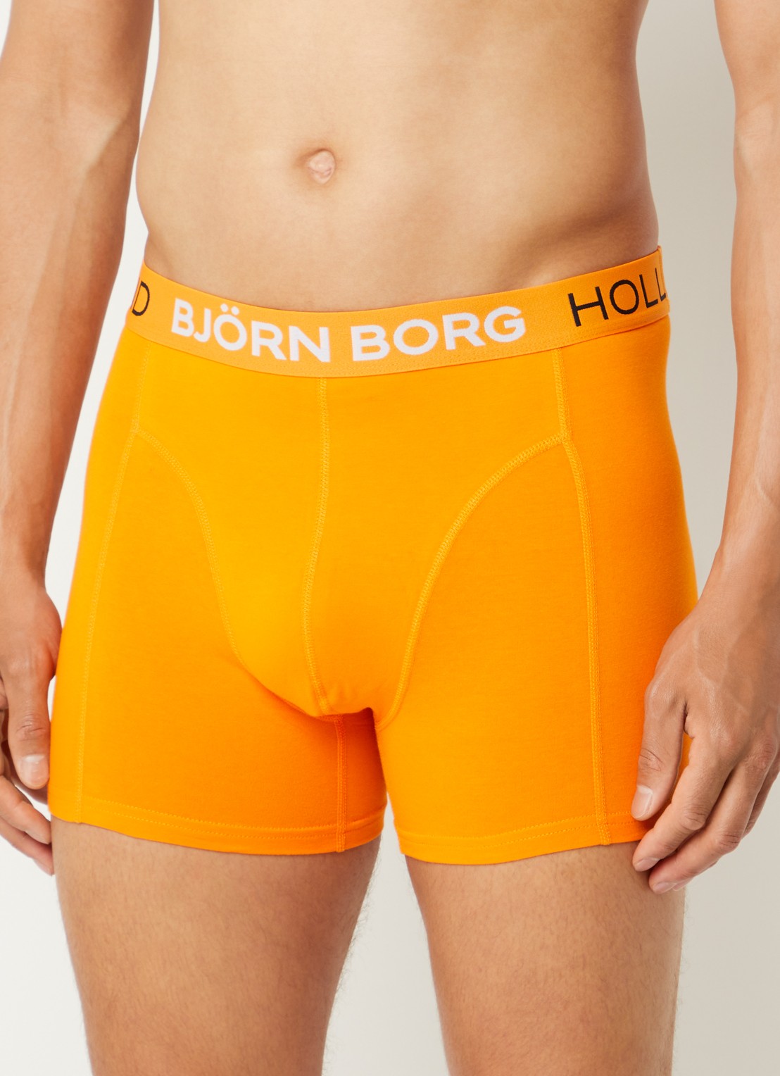 Björn Borg Team Holland boxershort van katoen in 3-pack - voorkant 3 orange