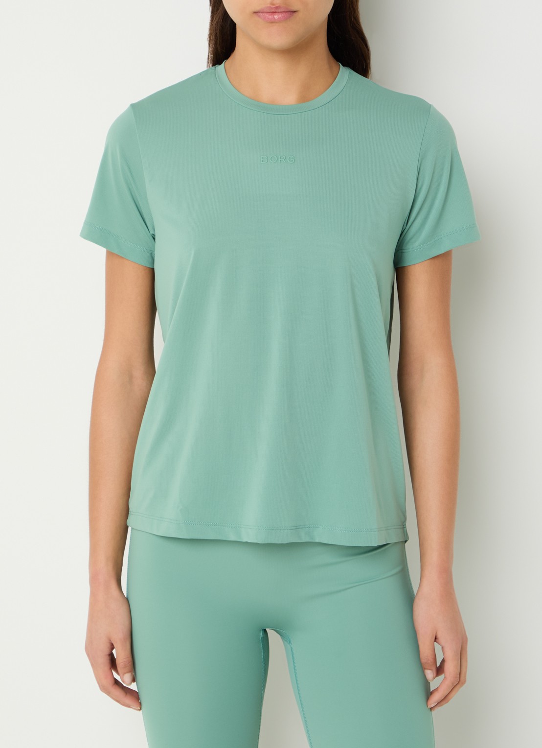Björn Borg Trainings T-shirt met logo - detail 4 mint