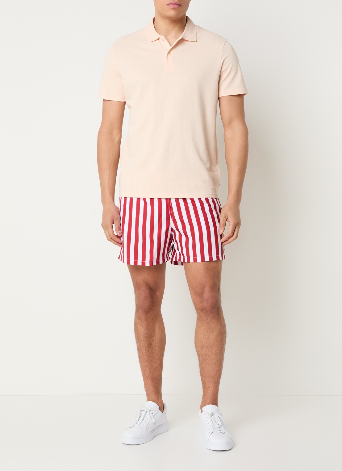 Björn Borg Zwemshort met print - voorkant 3 donkerrood