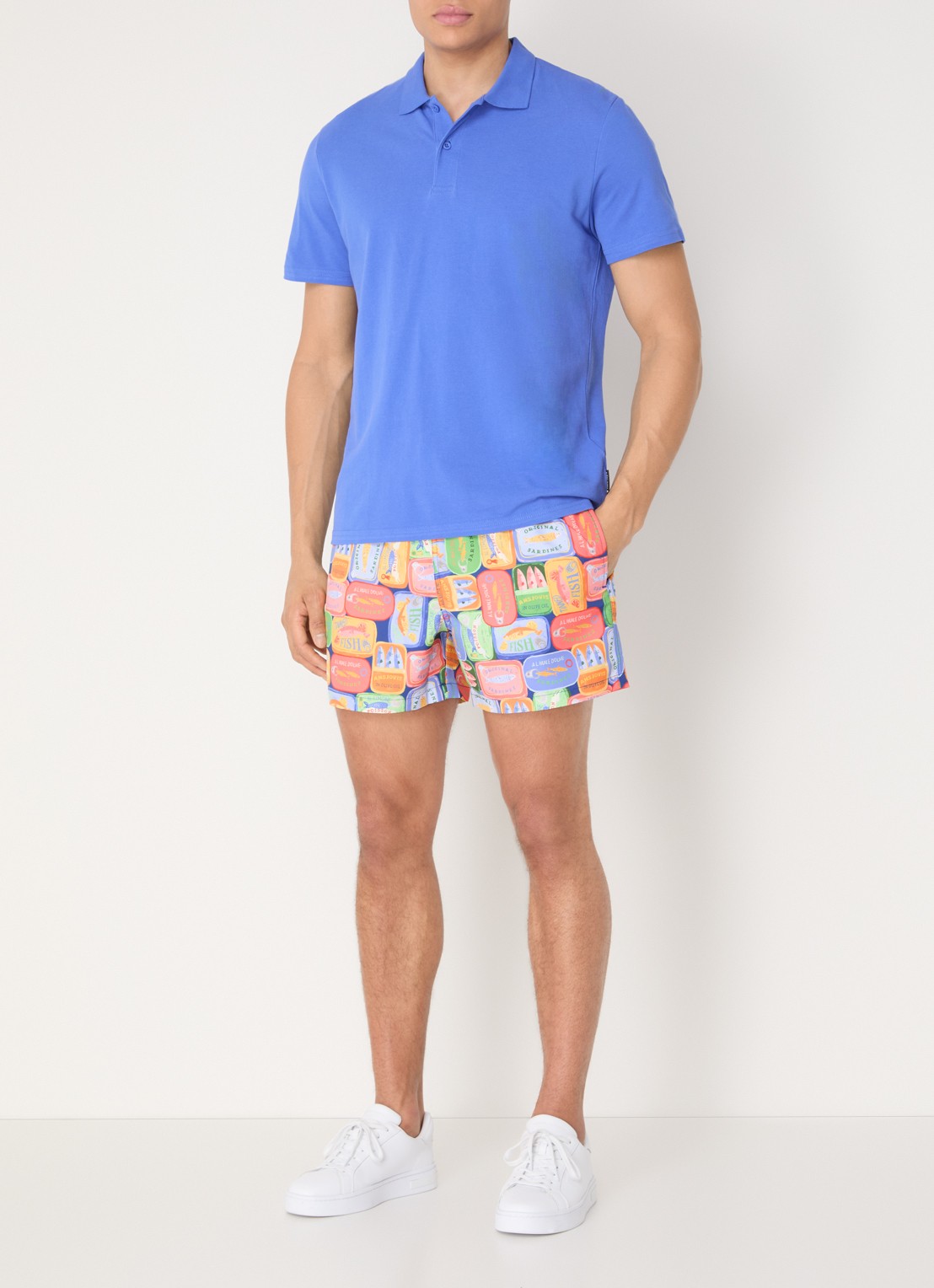 Björn Borg Zwemshort met print - voorkant 4 blauw