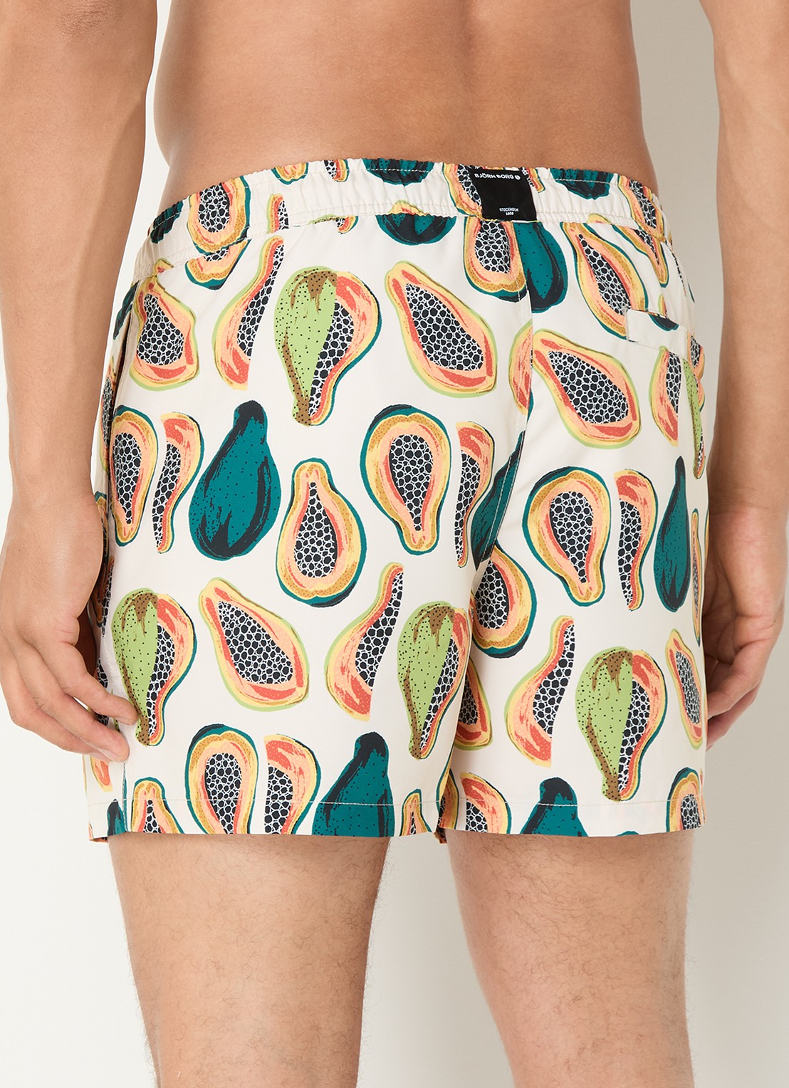 Björn Borg Zwemshorts met print - achterkant 4 gebroken wit