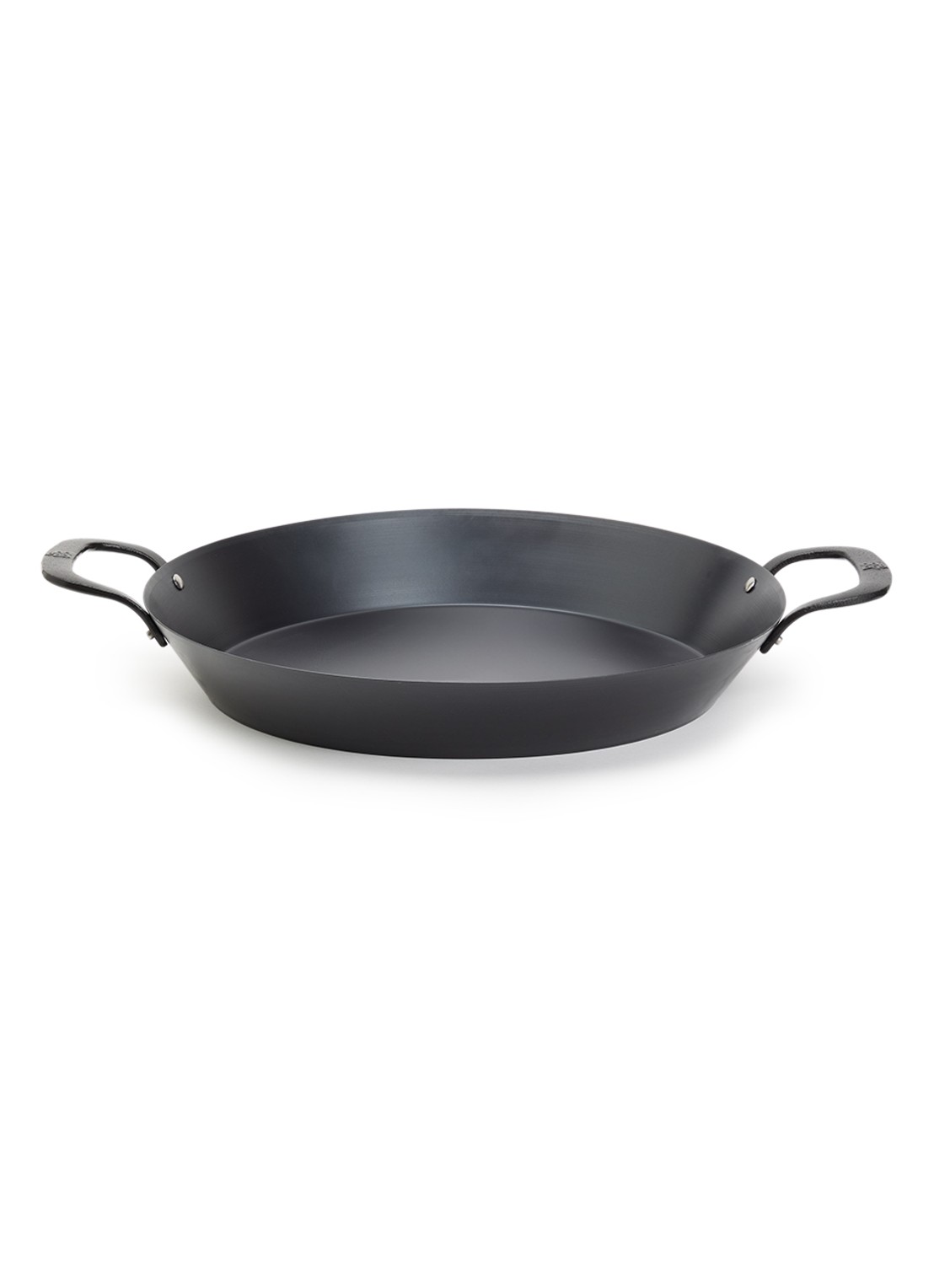 BK Black Steel paellapan 38 cm  - voorkant zwart