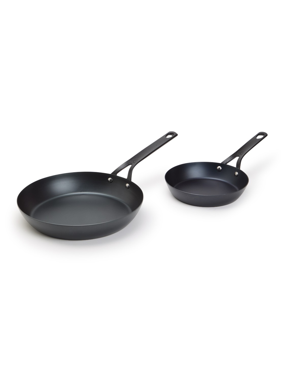 BK Black Steel pannenset 2-delig - voorkant zwart