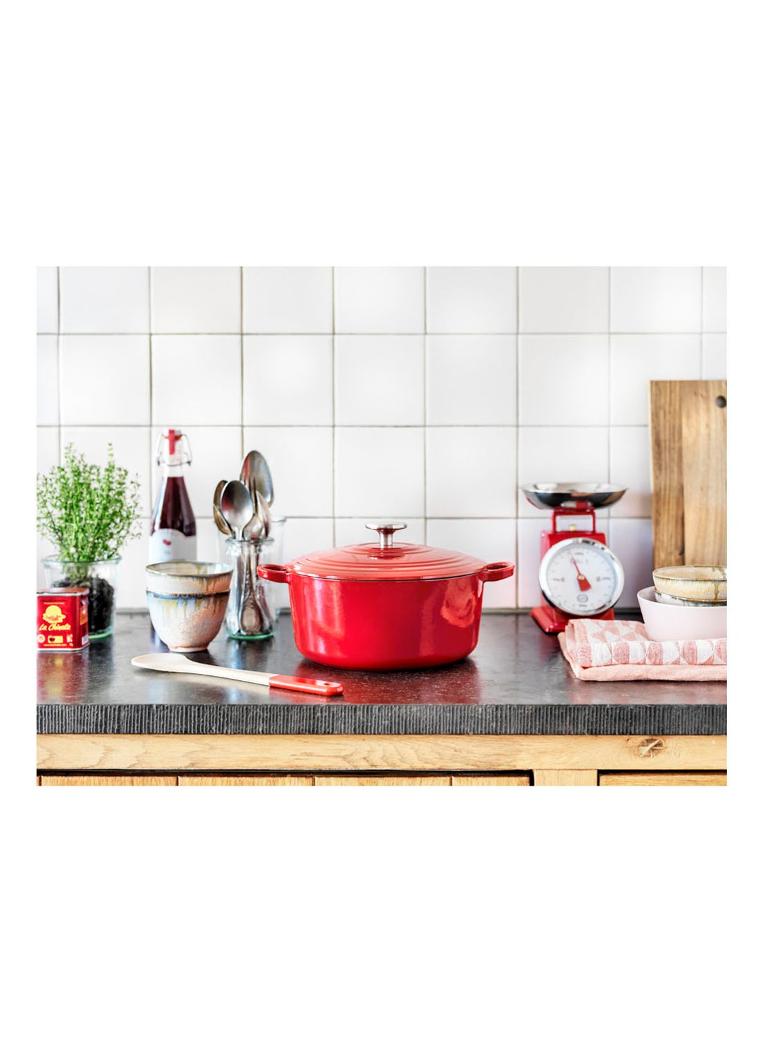BK Bourgogne braadpan Ø24 cm - voorkant 2 vuurrood