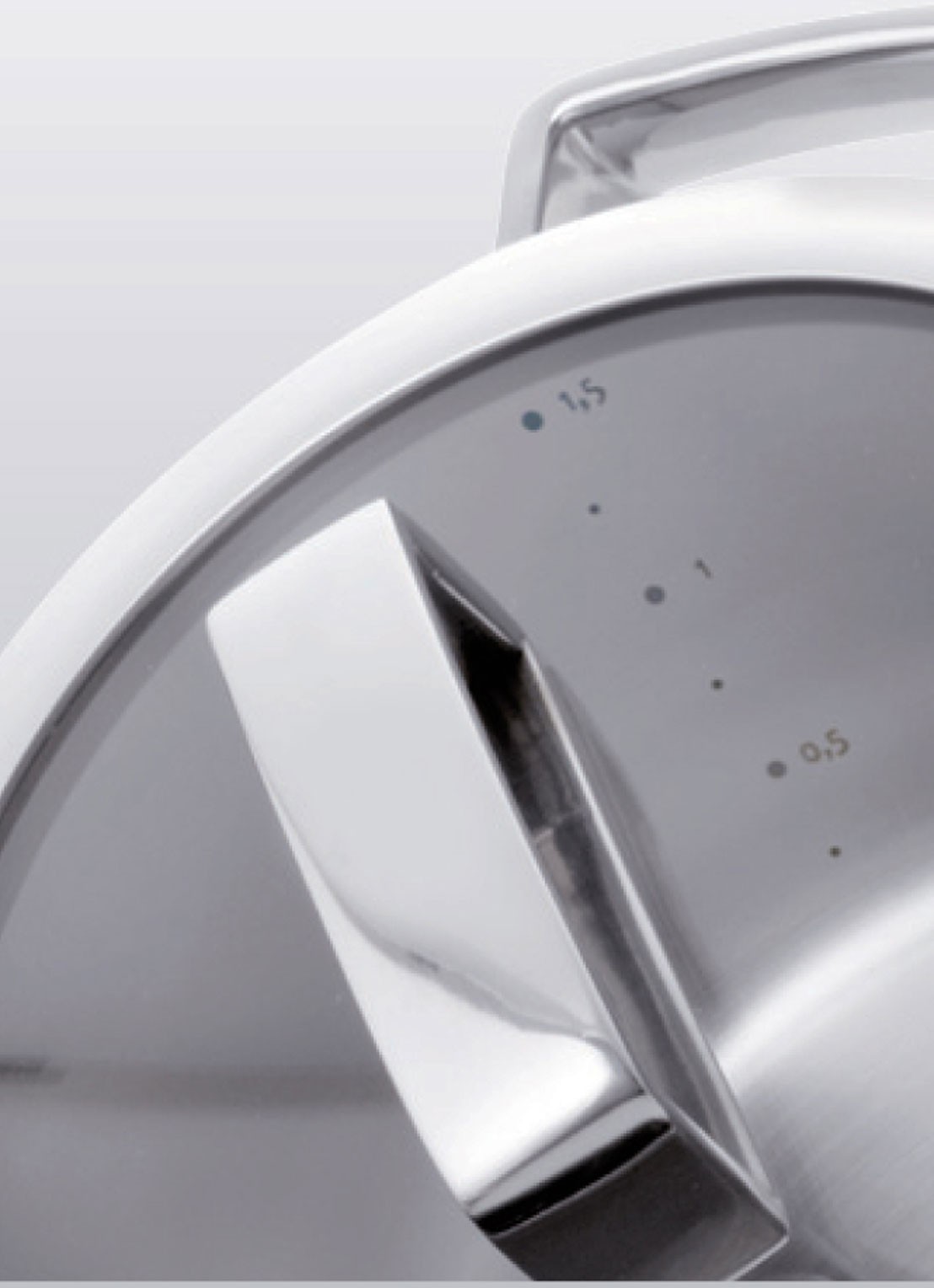 BK Conical Deluxe pannenset 4-delig - detail zilver