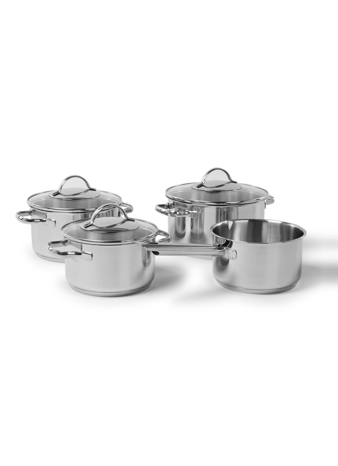 BK Essentials pannenset 4-delig - voorkant 6 zilver