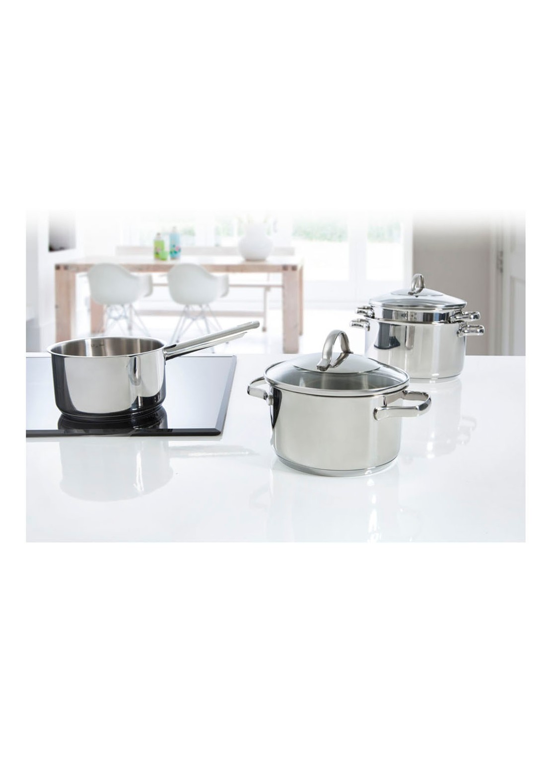 BK Essentials pannenset 4-delig - voorkant 7 zilver