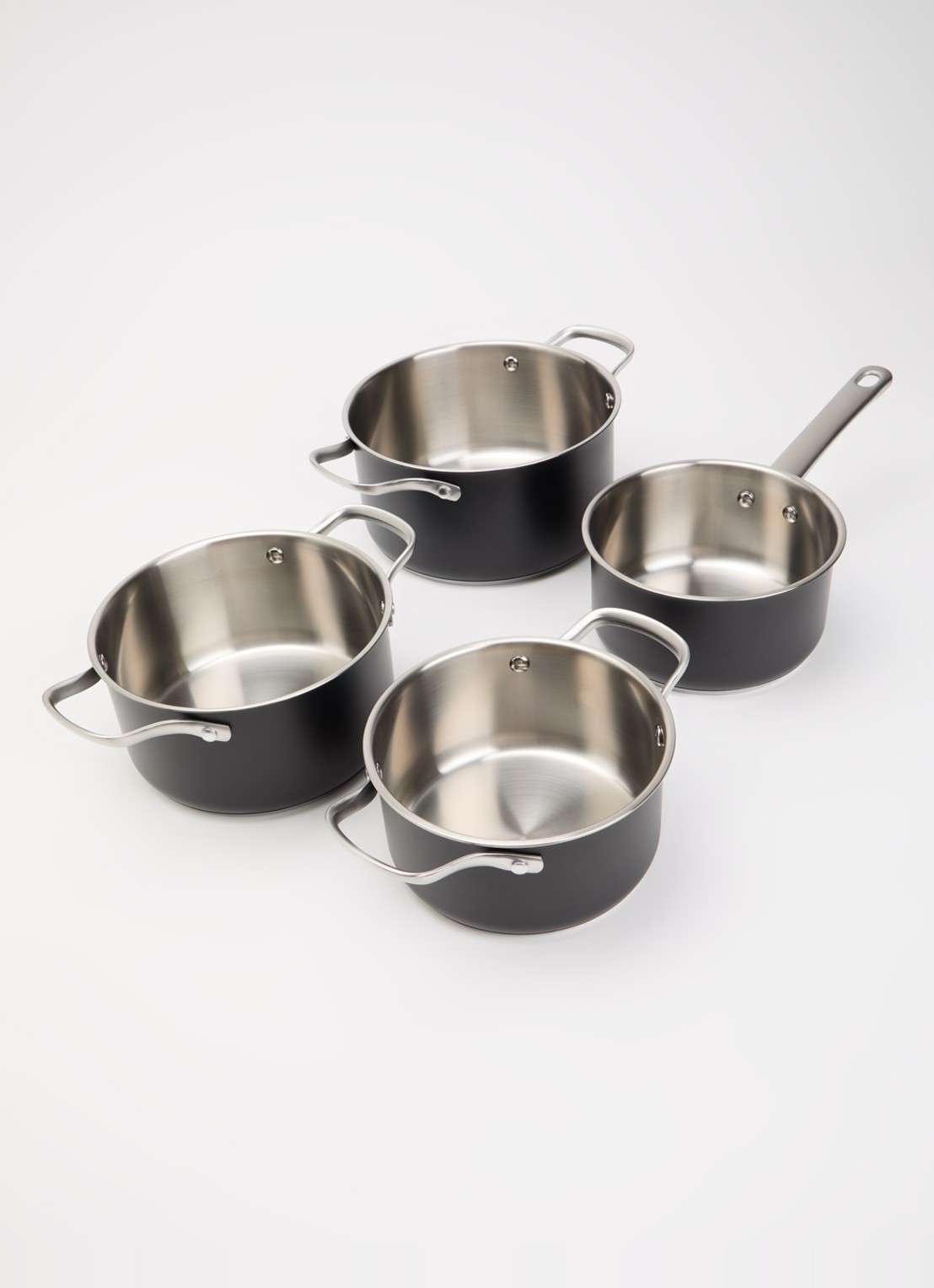 BK Purity Black pannenset 4-delig - voorkant 2 zwart