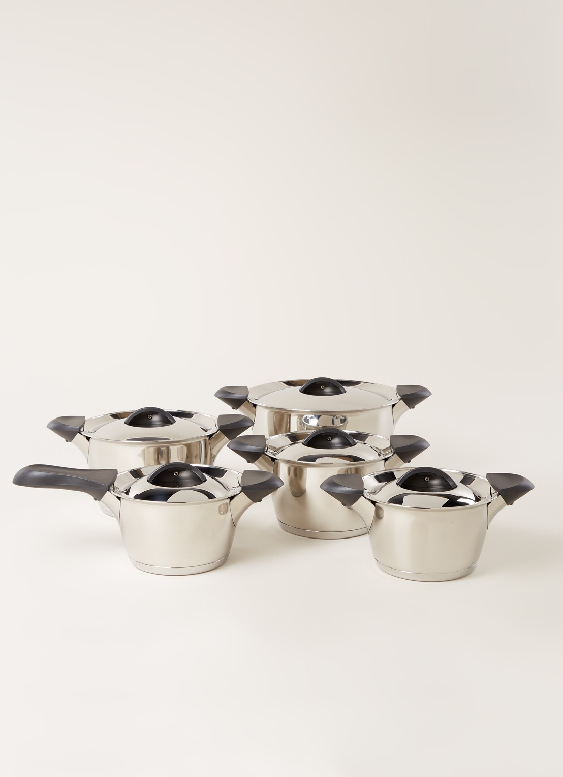 BK Q-Linair Classic pannenset 5-delig - voorkant 3 zilver