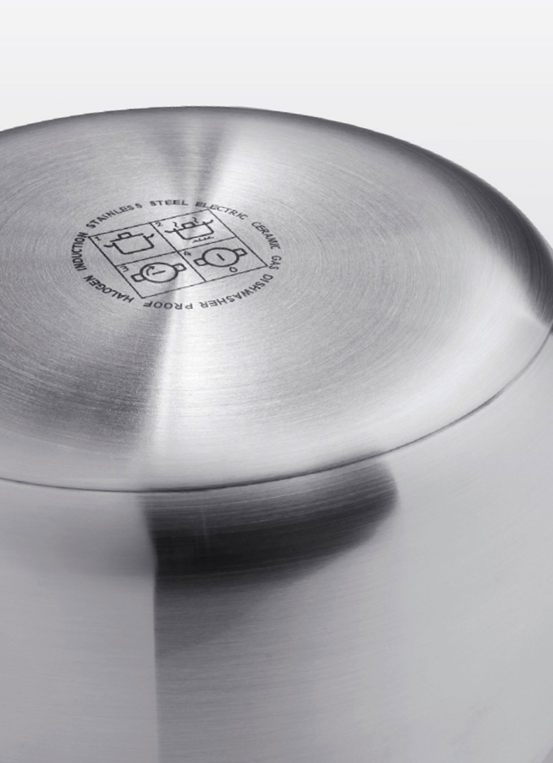 BK Q-Linair Master pannenset met glazen deksels, 4-delig - detail 2 zilver