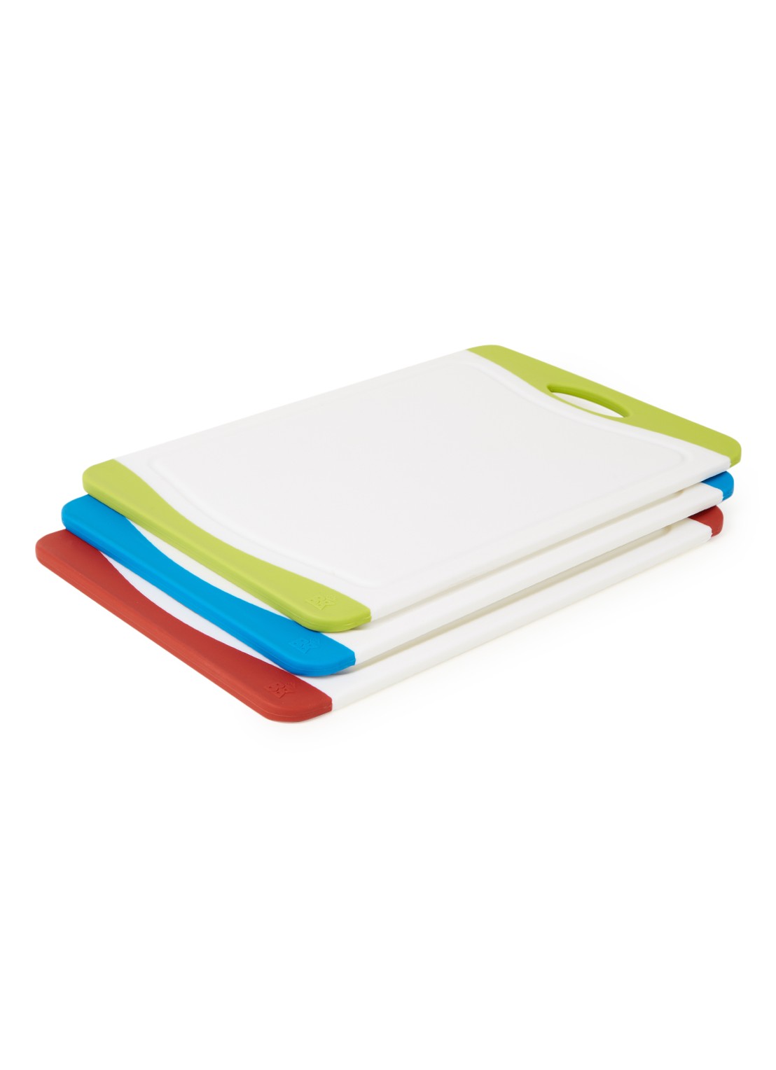 BK Universele snijplank 25 x 36 cm set van 3 - voorkant 2 wit