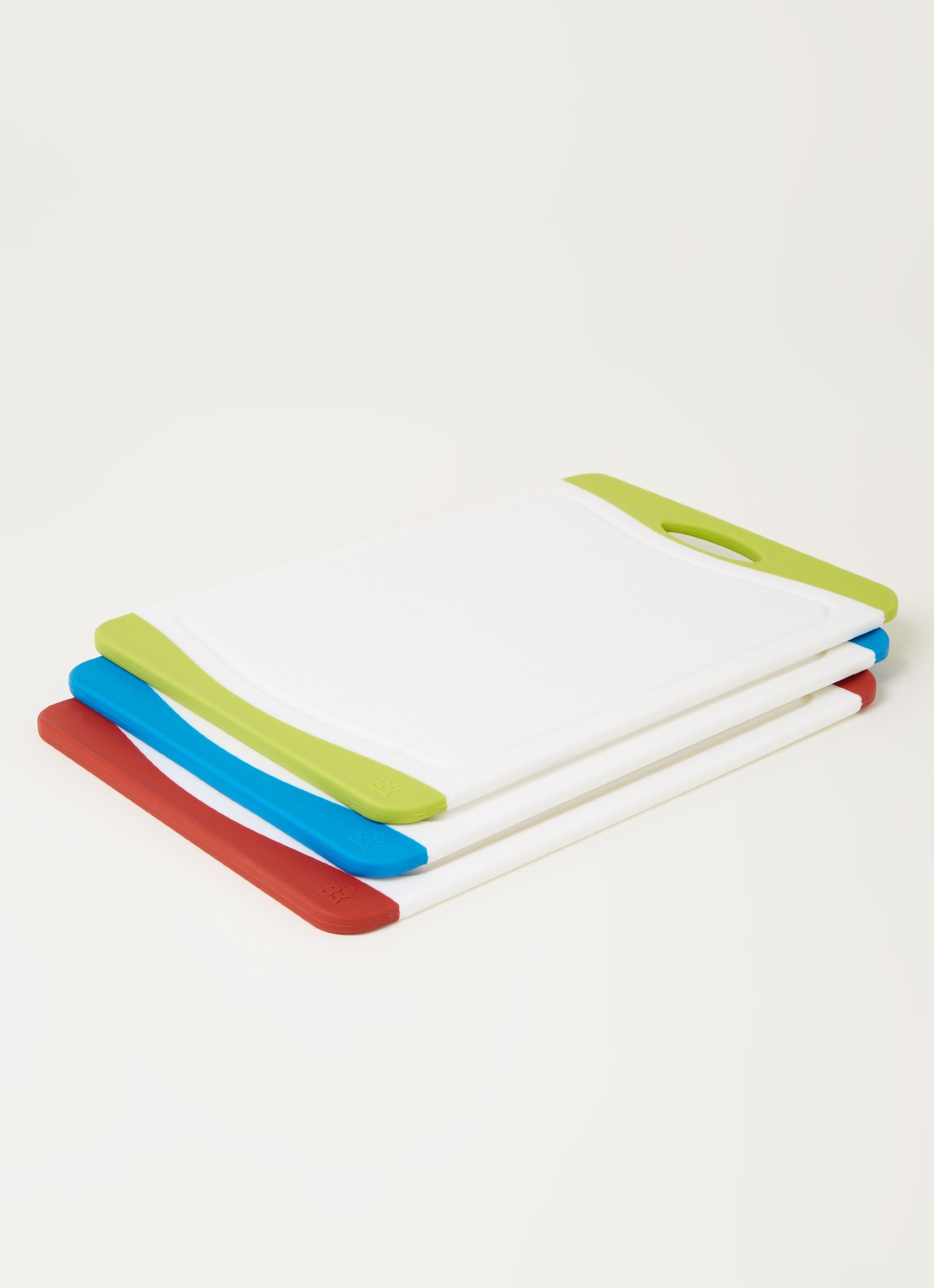 BK Universele snijplank 25 x 36 cm set van 3 - voorkant 3 wit