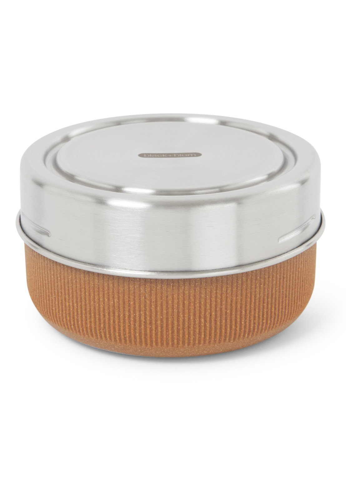 Black + Blum glazen lunchbox  - voorkant zilver