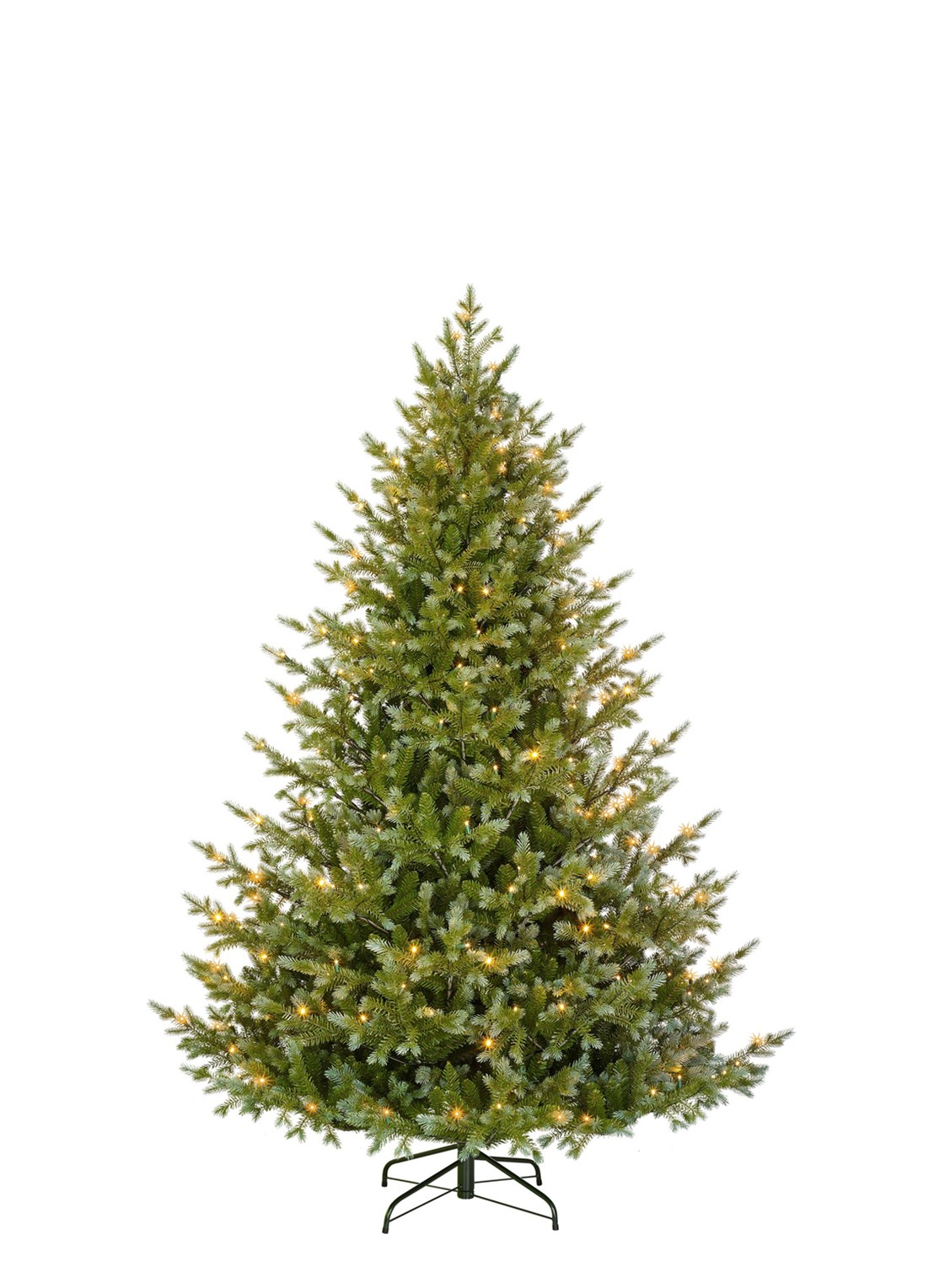 Black box Ardley kunstkerstboom met LED verlichting 185 cm - voorkant 2 groen