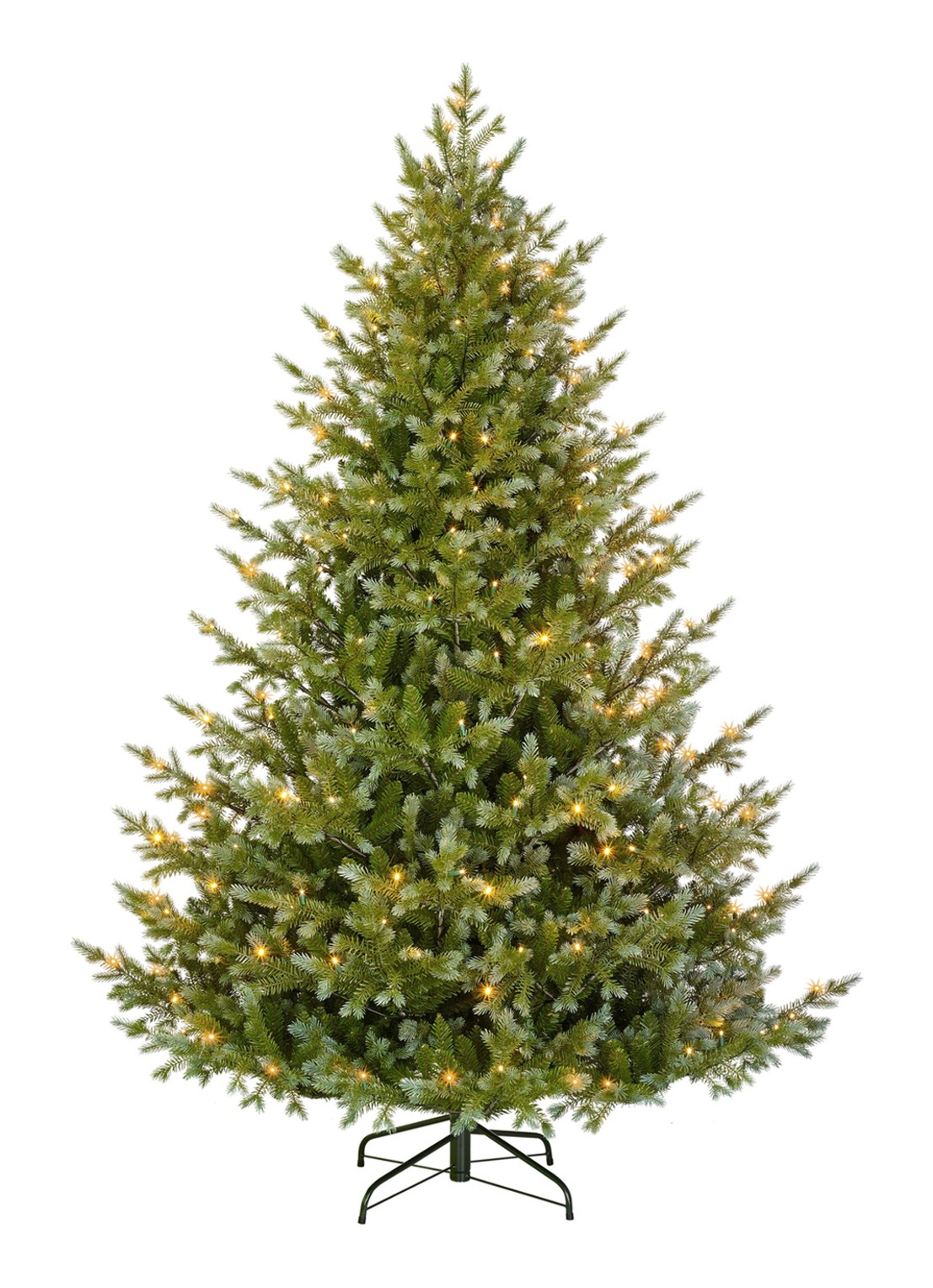 Black box Ardley kunstkerstboom met LED verlichting 230 cm - voorkant 4 groen