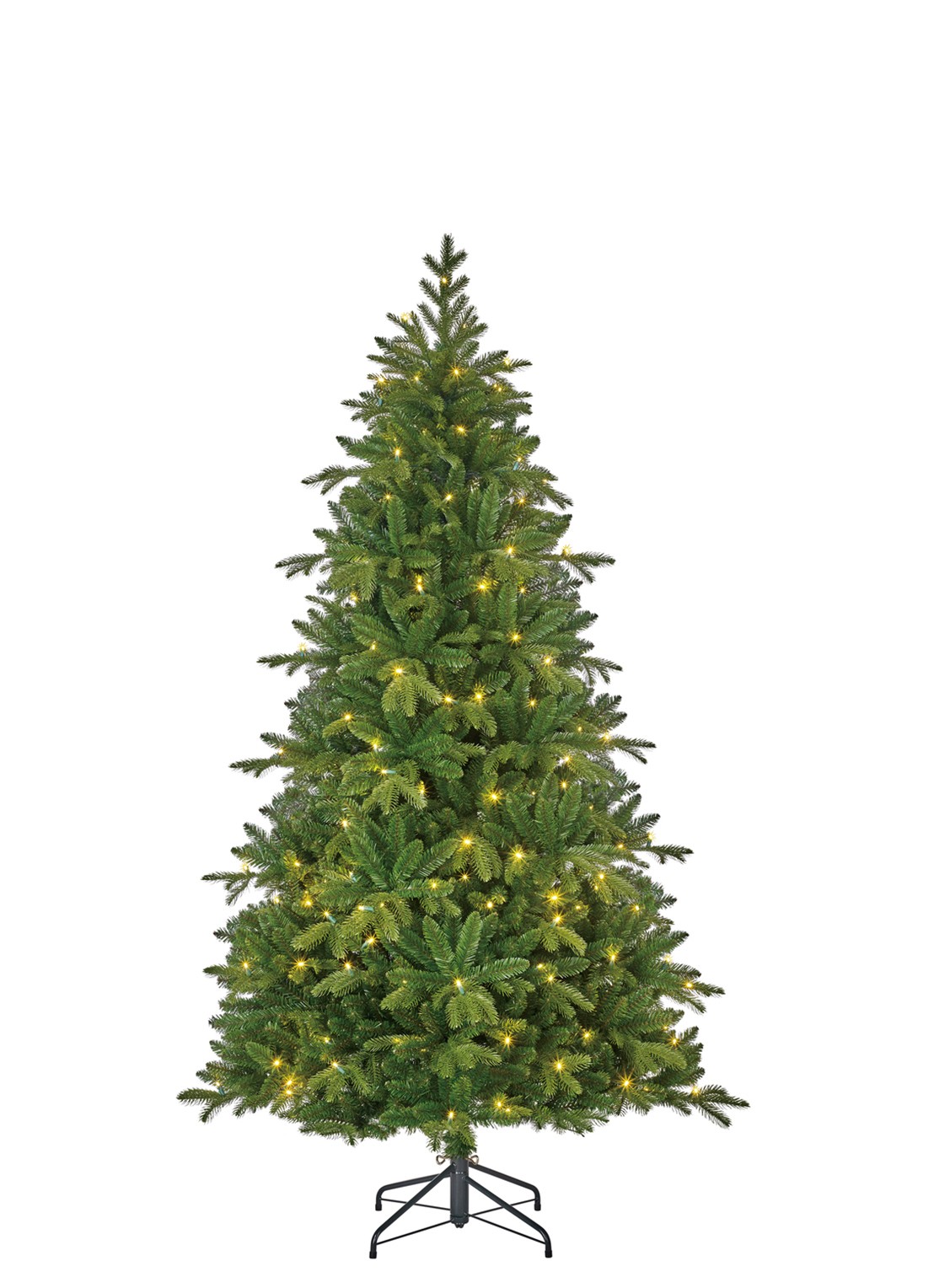 Black box Brampton kunstkerstboom met LED verlichting 185 cm - voorkant 3 groen