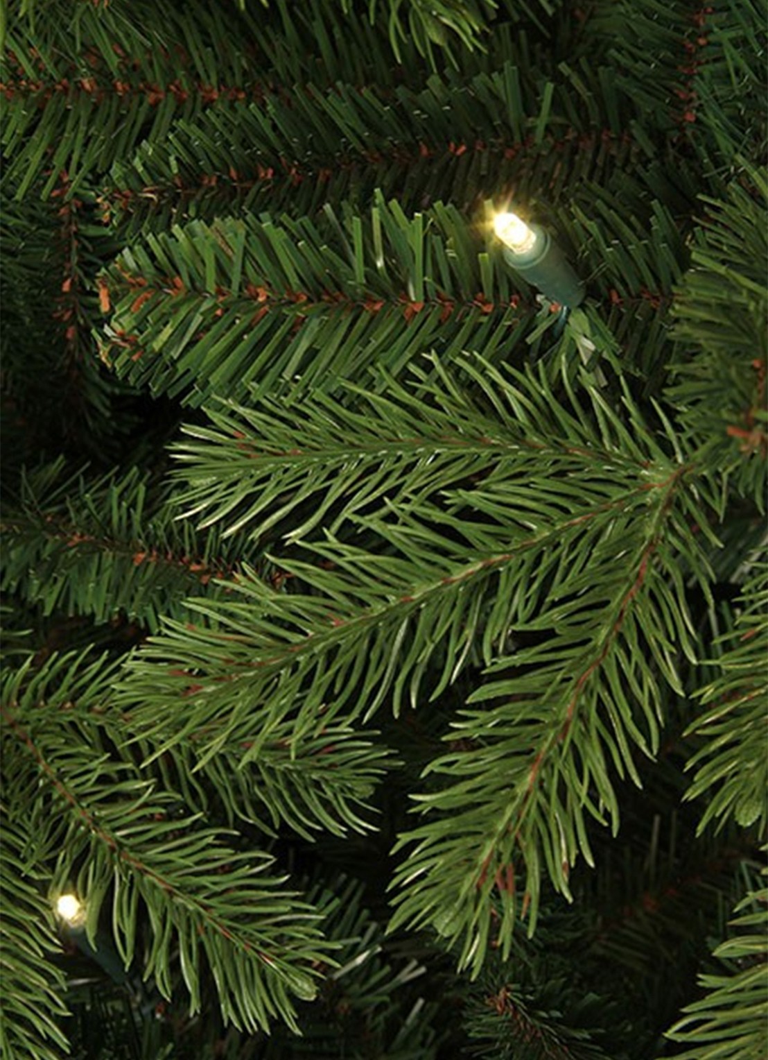 Black box Brampton kunstkerstboom met LED verlichting 230 cm - achterkant 4 groen