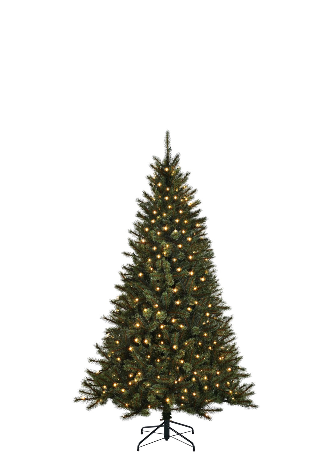 Black box Toronto kunstkerstboom met LED verlichting 155 cm - voorkant 3 groen