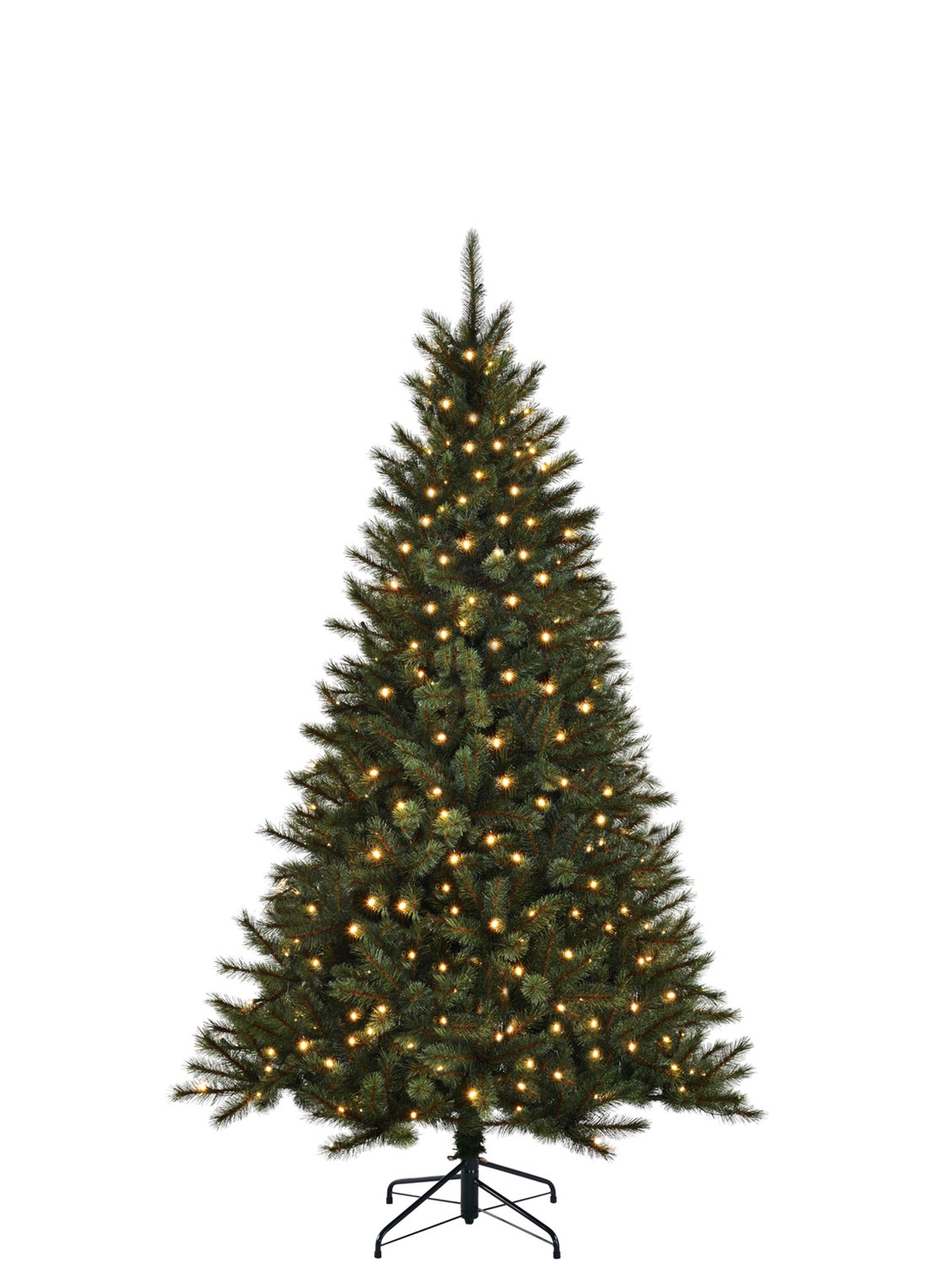 Black box Toronto kunstkerstboom met LED verlichting 185 cm - voorkant 3 groen